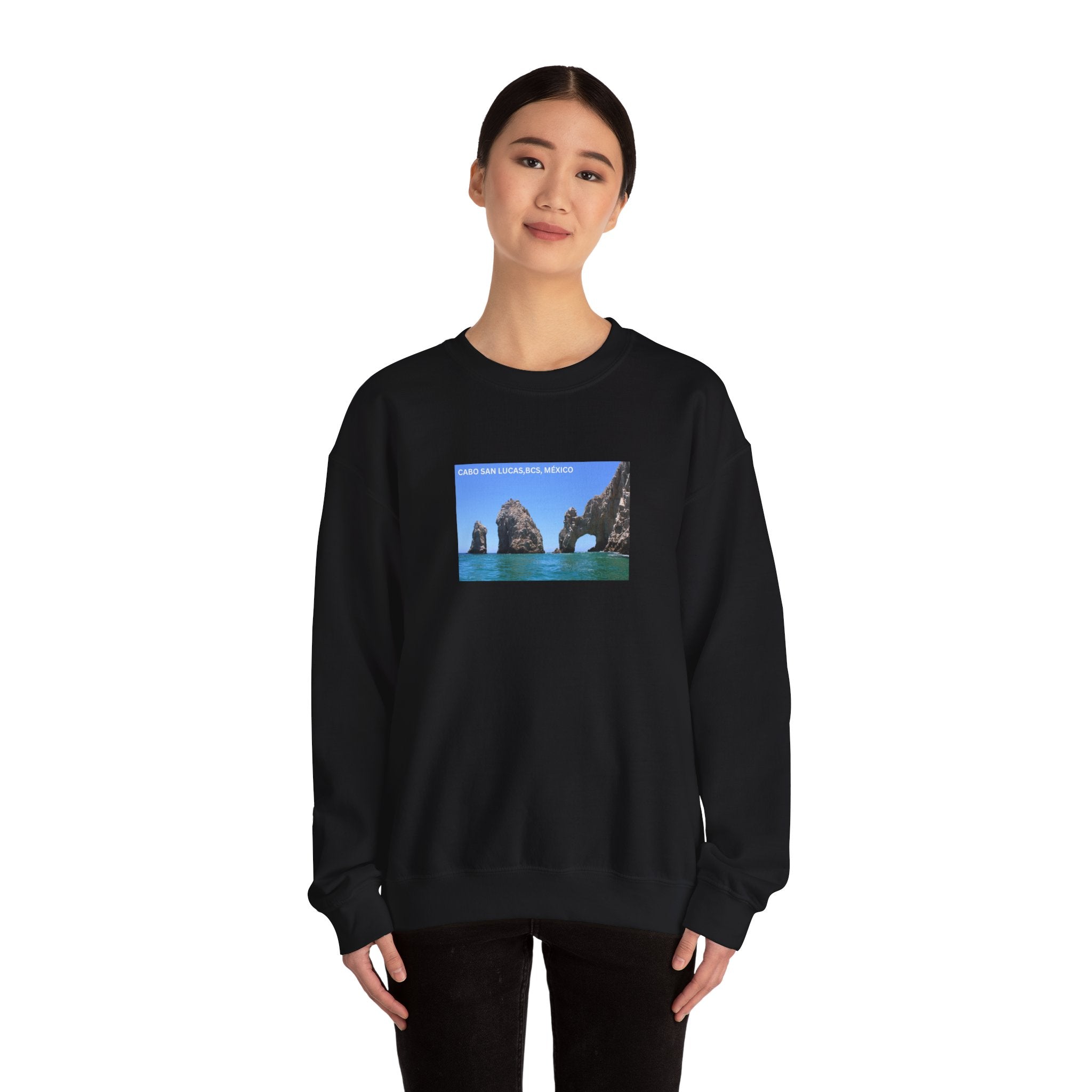 Cabo San Lucas Arch Crewneck Sweatshirt — Mexican Beach Photo Pullover