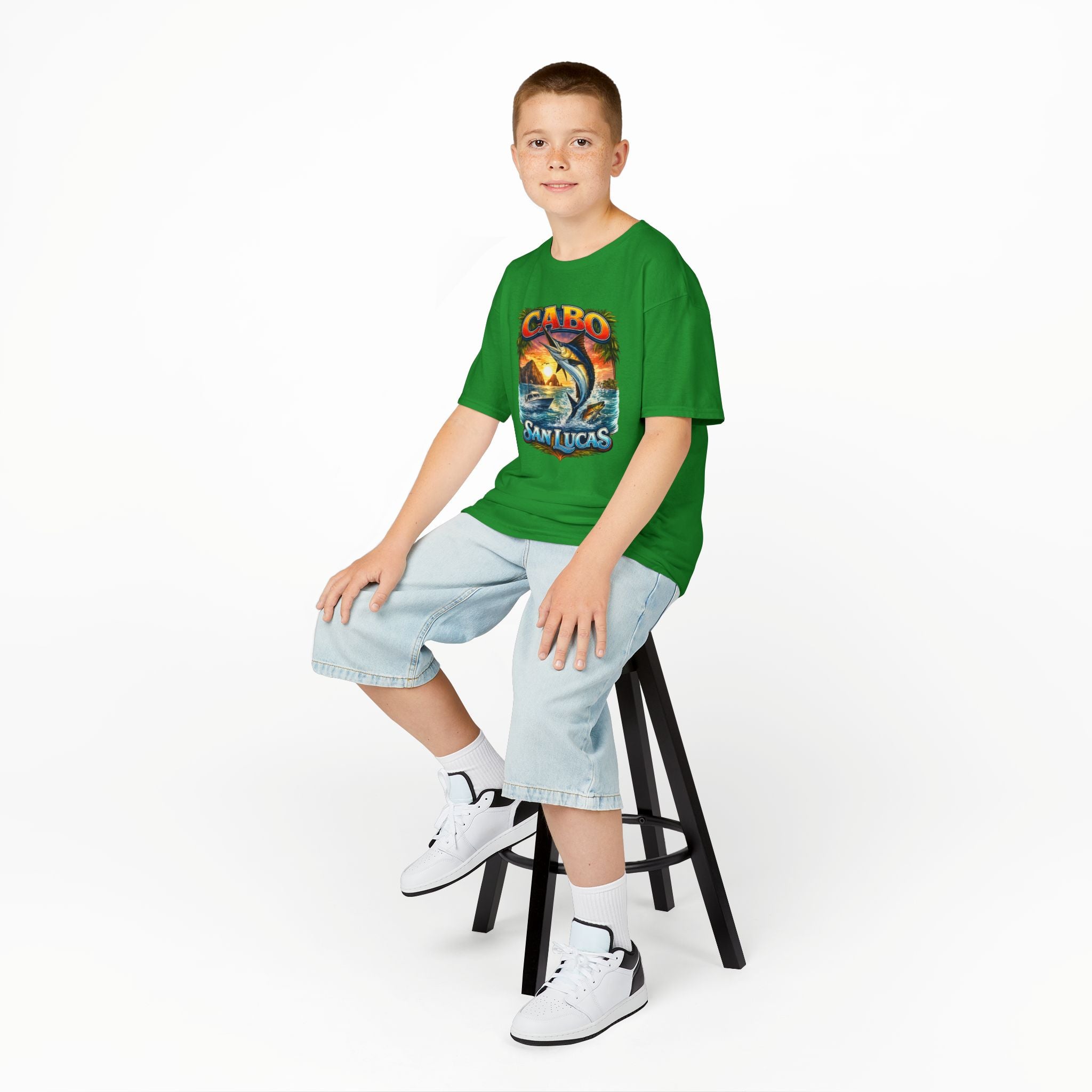 Kids T-Shirt - Cabo San Lucas Marlin Sunset Graphic