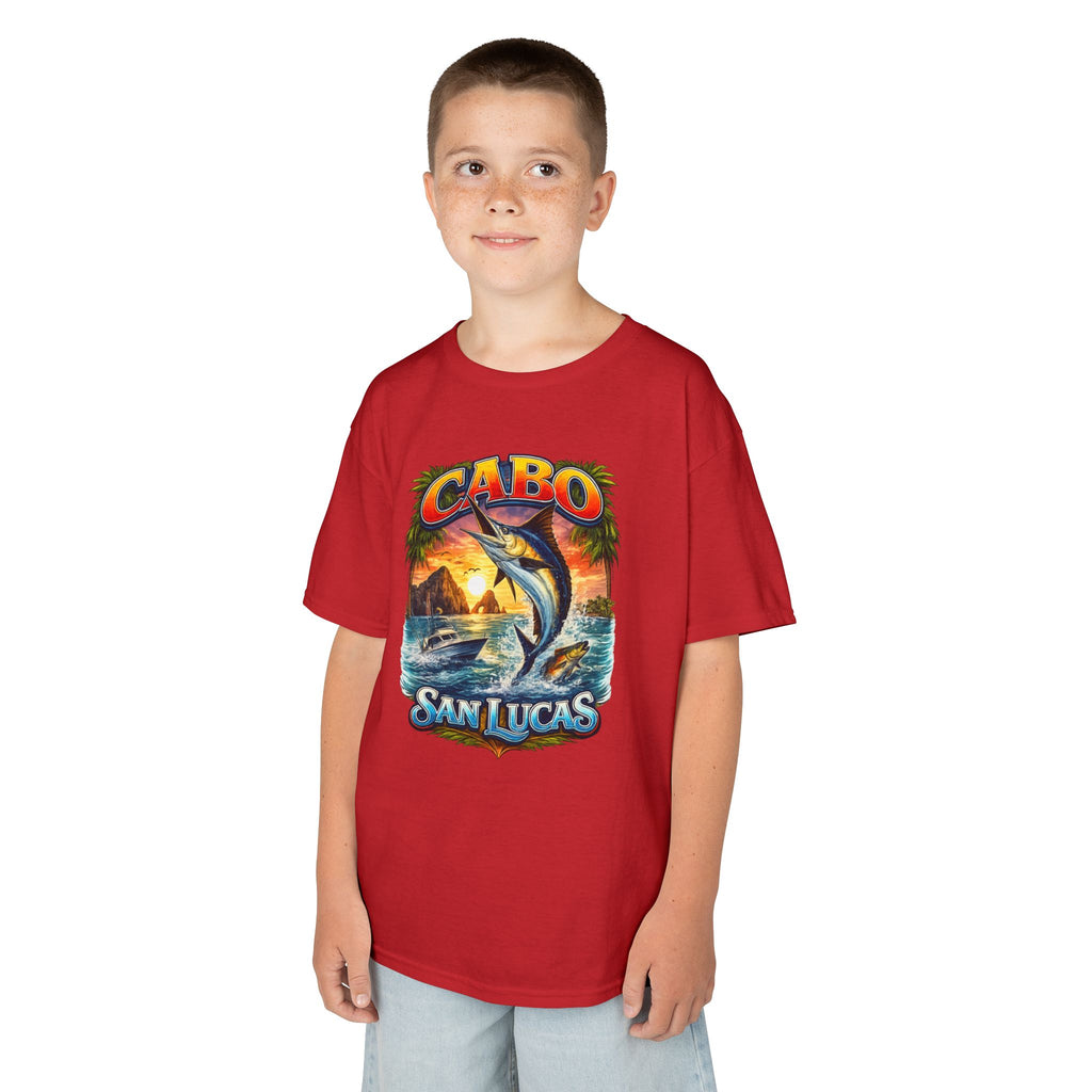 Kids T-Shirt - Cabo San Lucas Marlin Sunset Graphic