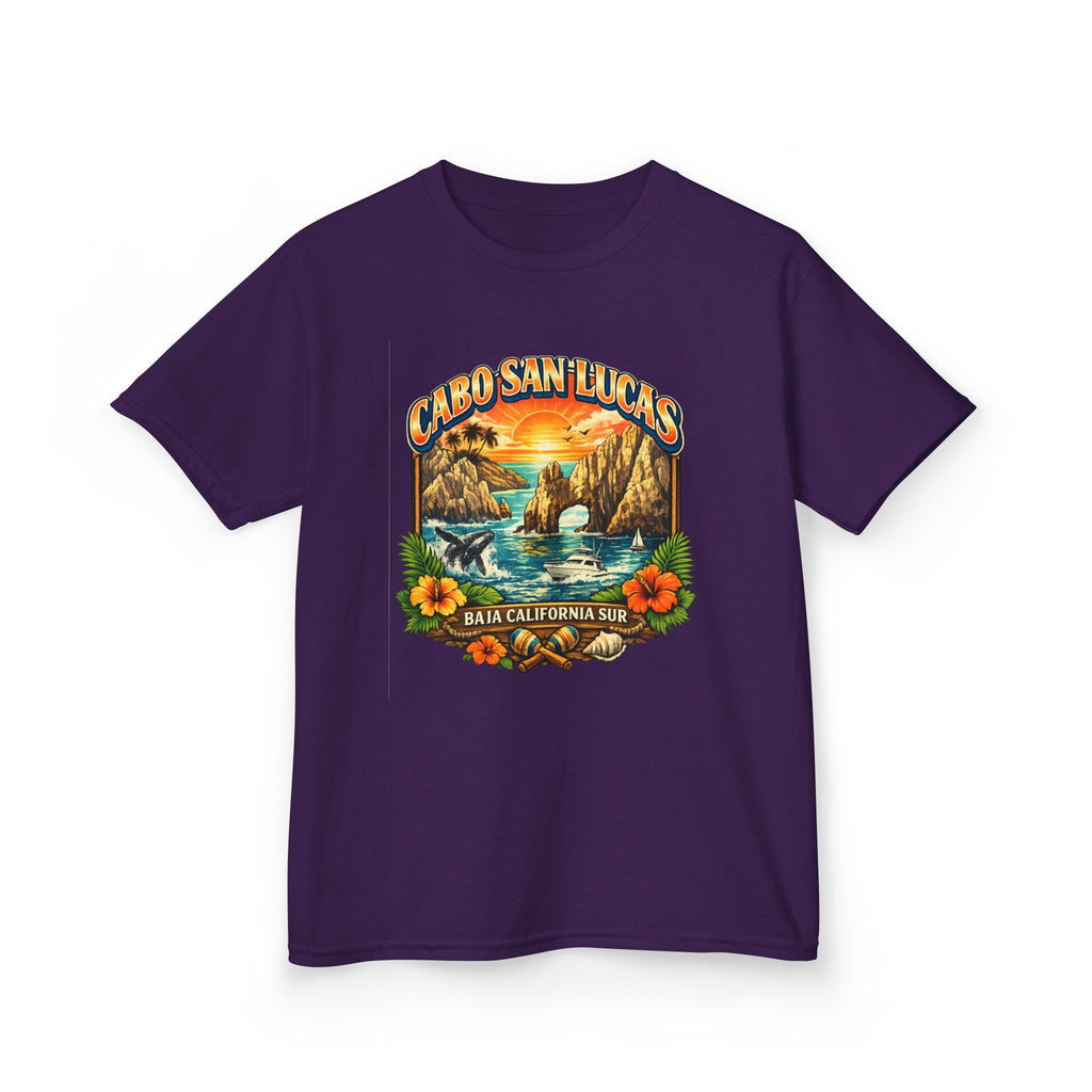 Kids Tee — "Cabo San Lucas" Sunset Tropical Beach Graphic