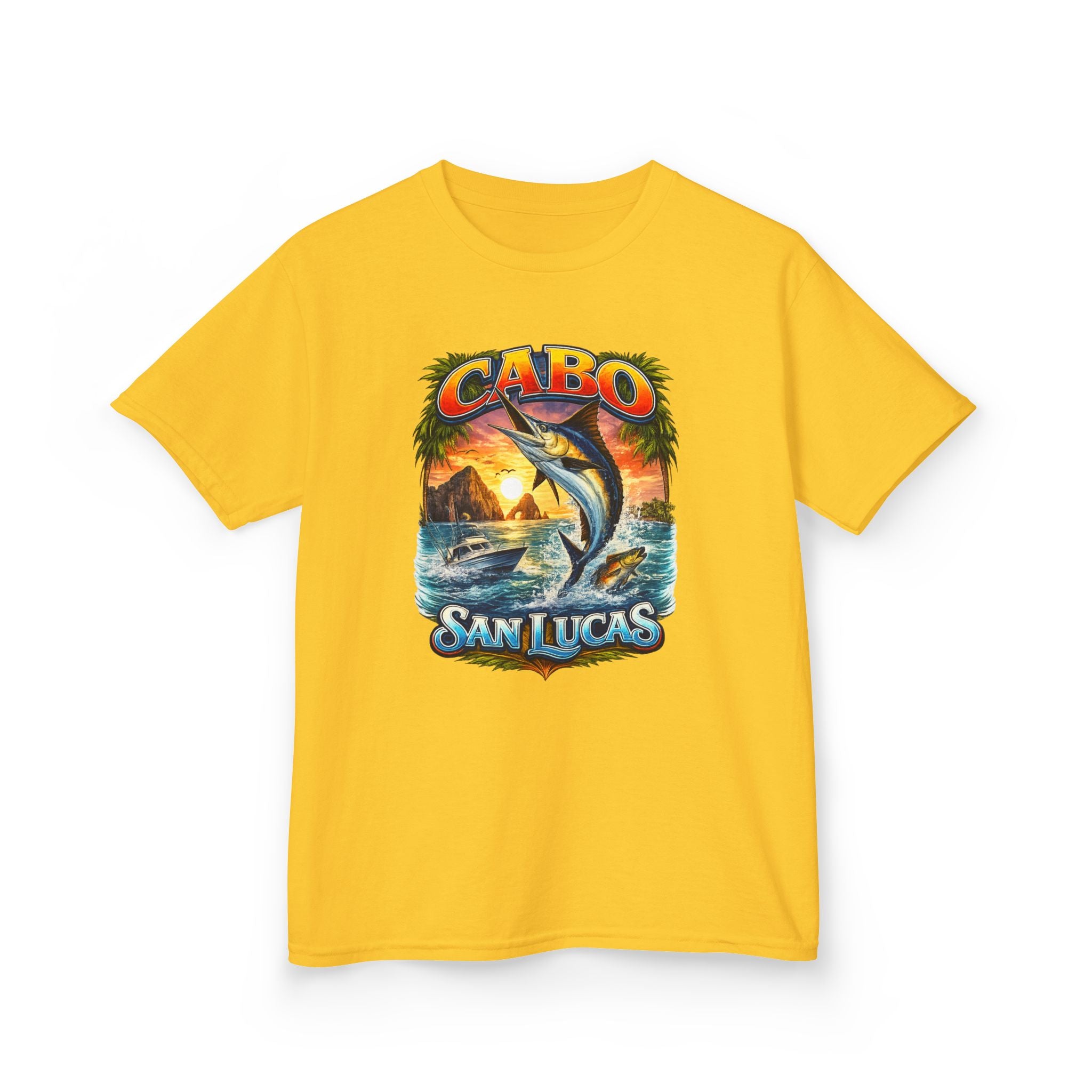 Kids T-Shirt - Cabo San Lucas Marlin Sunset Graphic