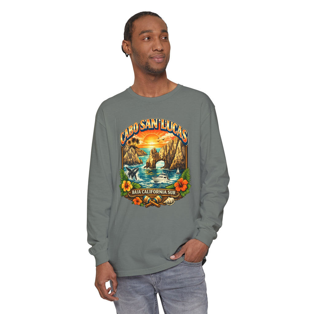 Cabo San Lucas Long Sleeve T-Shirt – Baja California Sun Beach Graphic