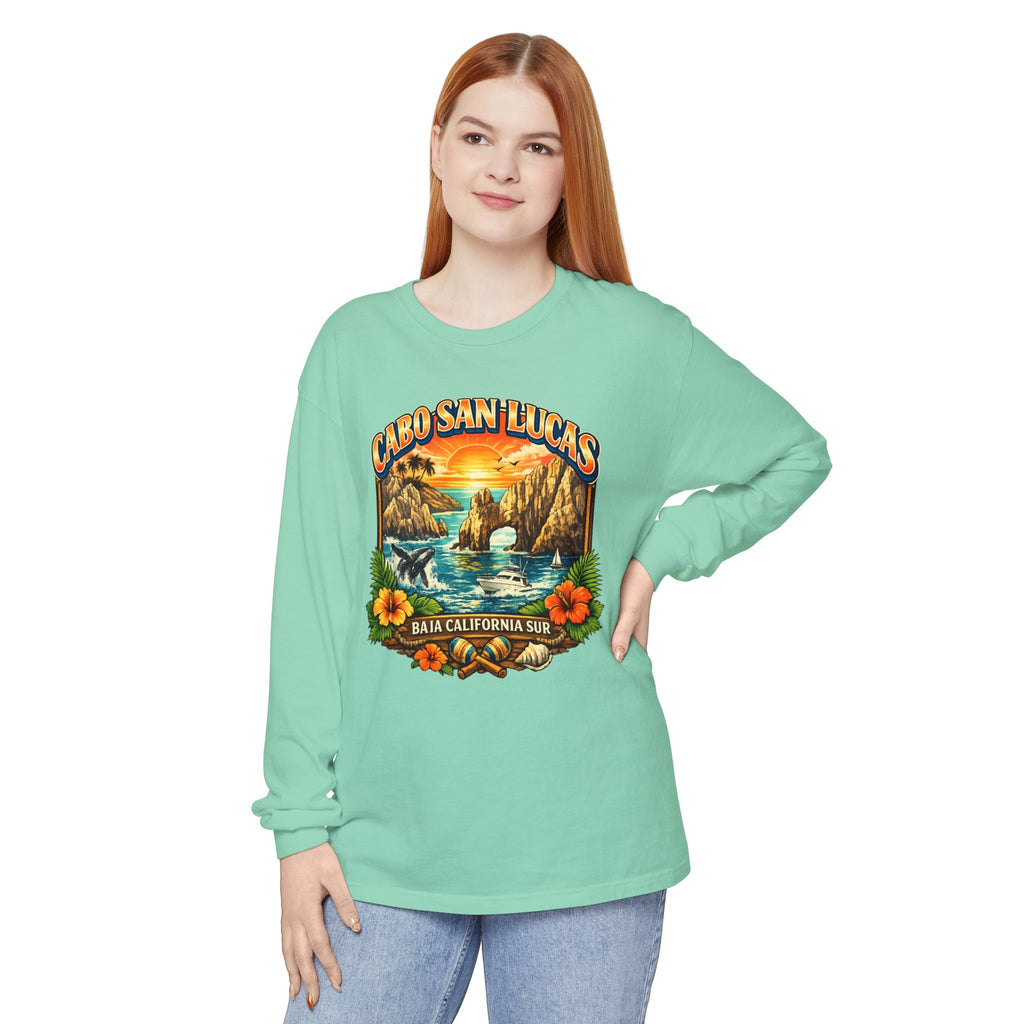 Cabo San Lucas Long Sleeve T-Shirt – Baja California Sun Beach Graphic