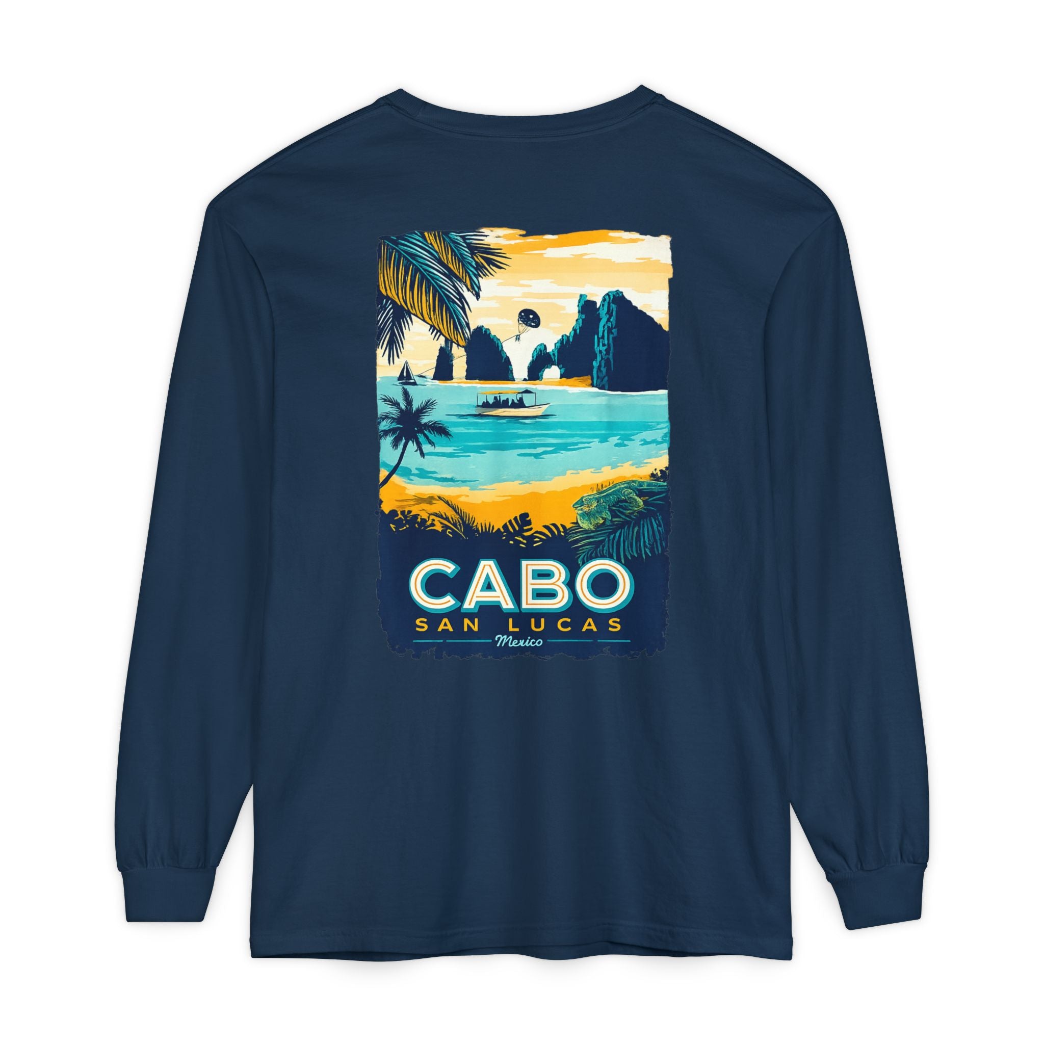 Cabo San Lucas Long Sleeve Tee — Vintage Beach Graphic