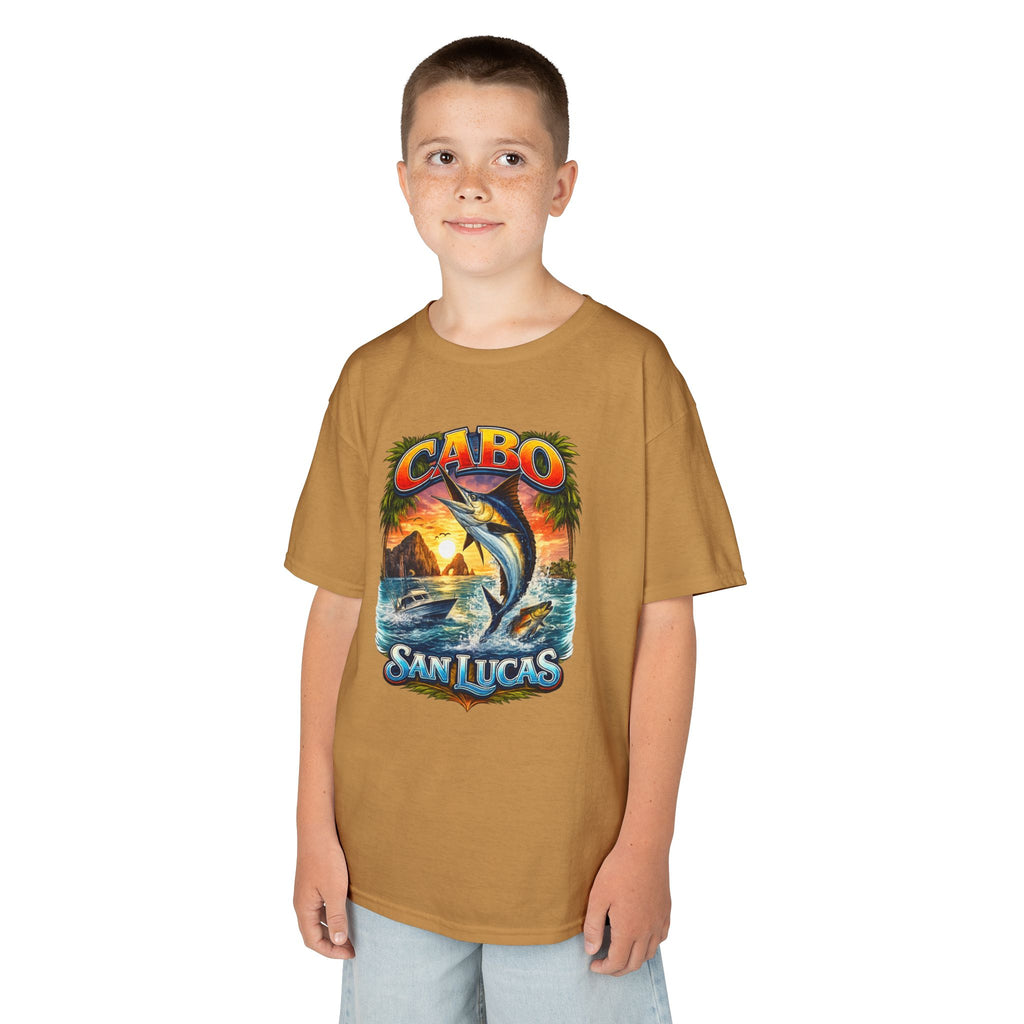 Kids T-Shirt - Cabo San Lucas Marlin Sunset Graphic