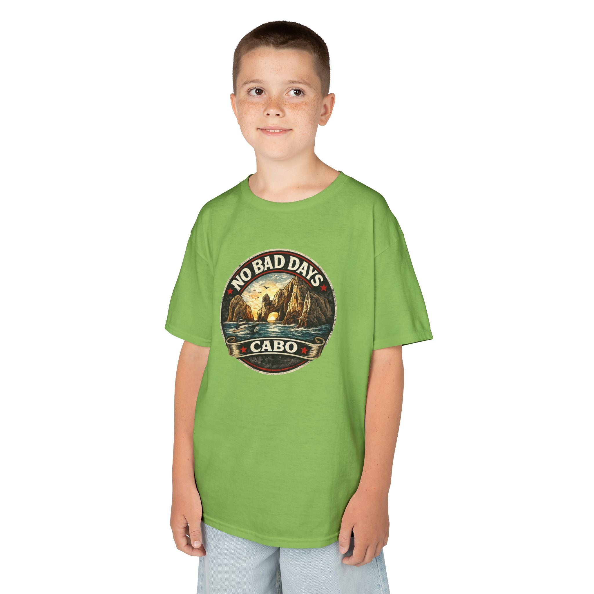 Kids Tee — 'No Bad Days' Cabo Surf Vintage Graphic