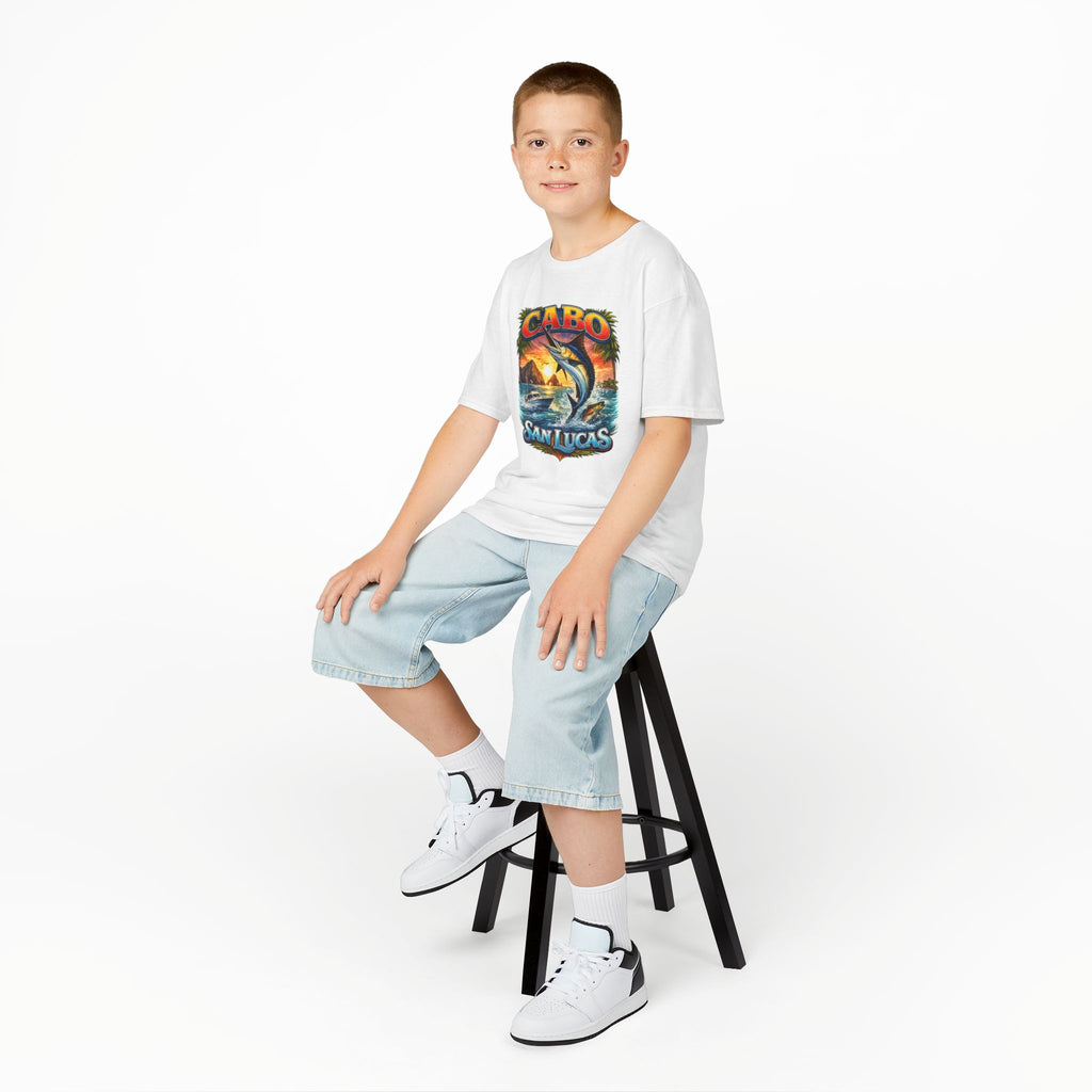 Kids T-Shirt - Cabo San Lucas Marlin Sunset Graphic