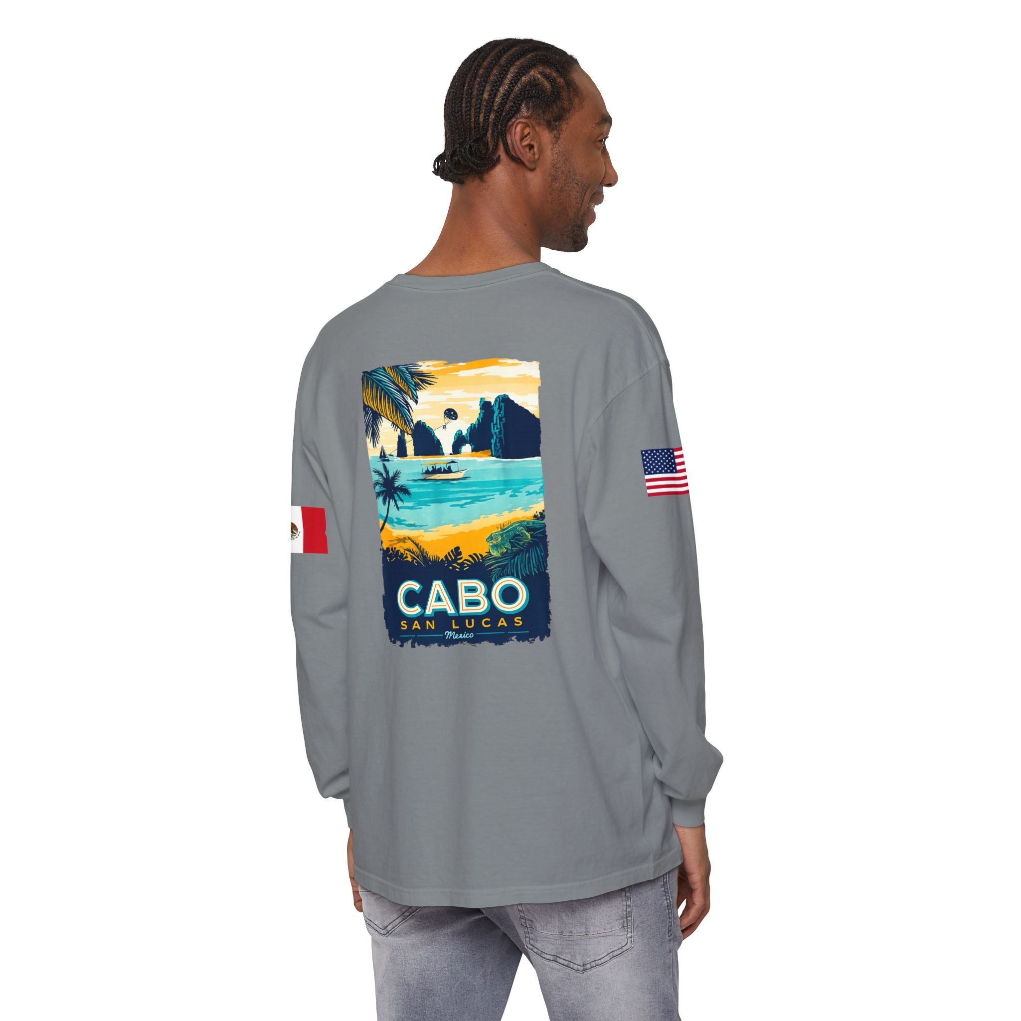 Cabo San Lucas Long Sleeve Tee — Vintage Beach Graphic