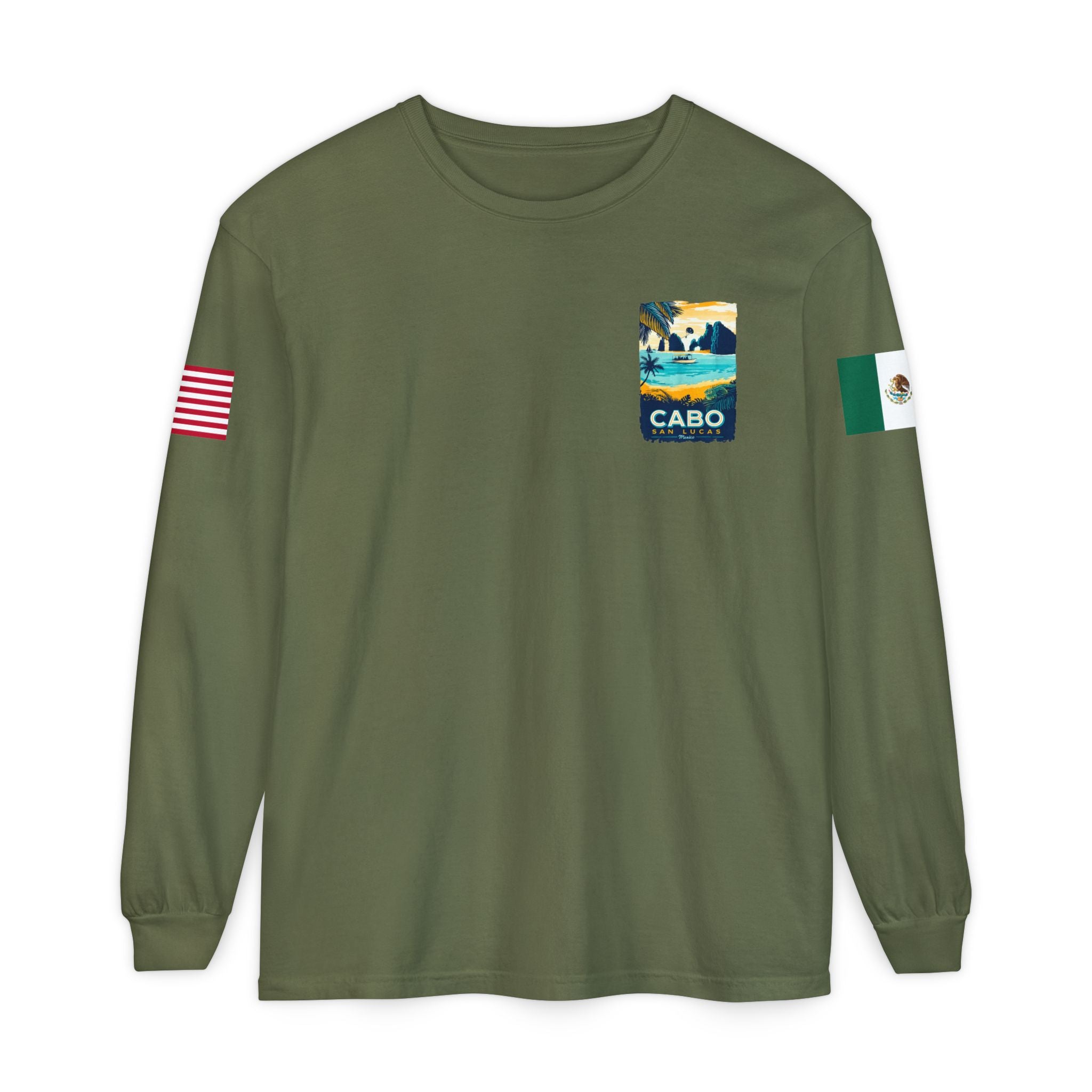 Cabo San Lucas Long Sleeve Tee — Vintage Beach Graphic