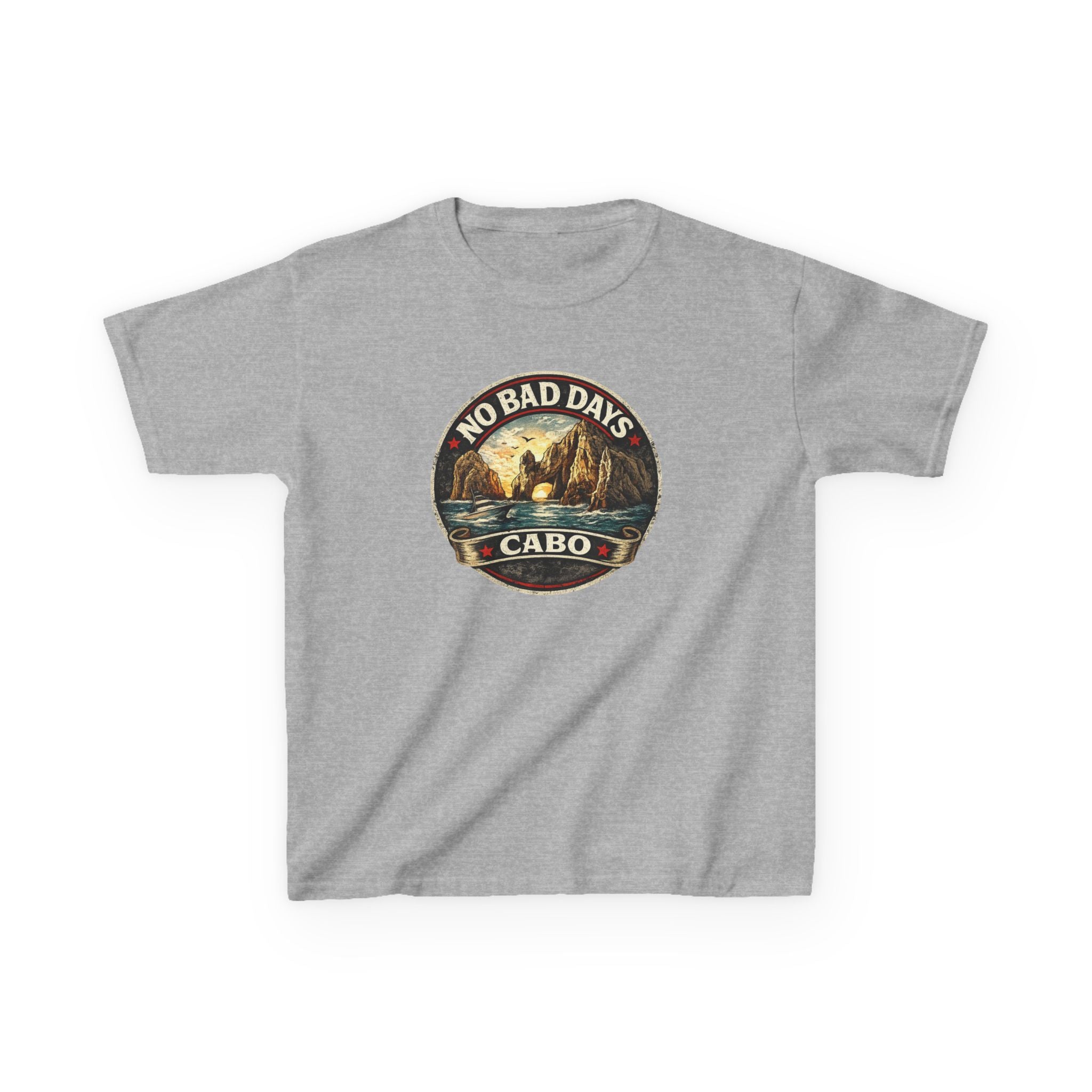 Kids Tee — 'No Bad Days' Cabo Surf Vintage Graphic