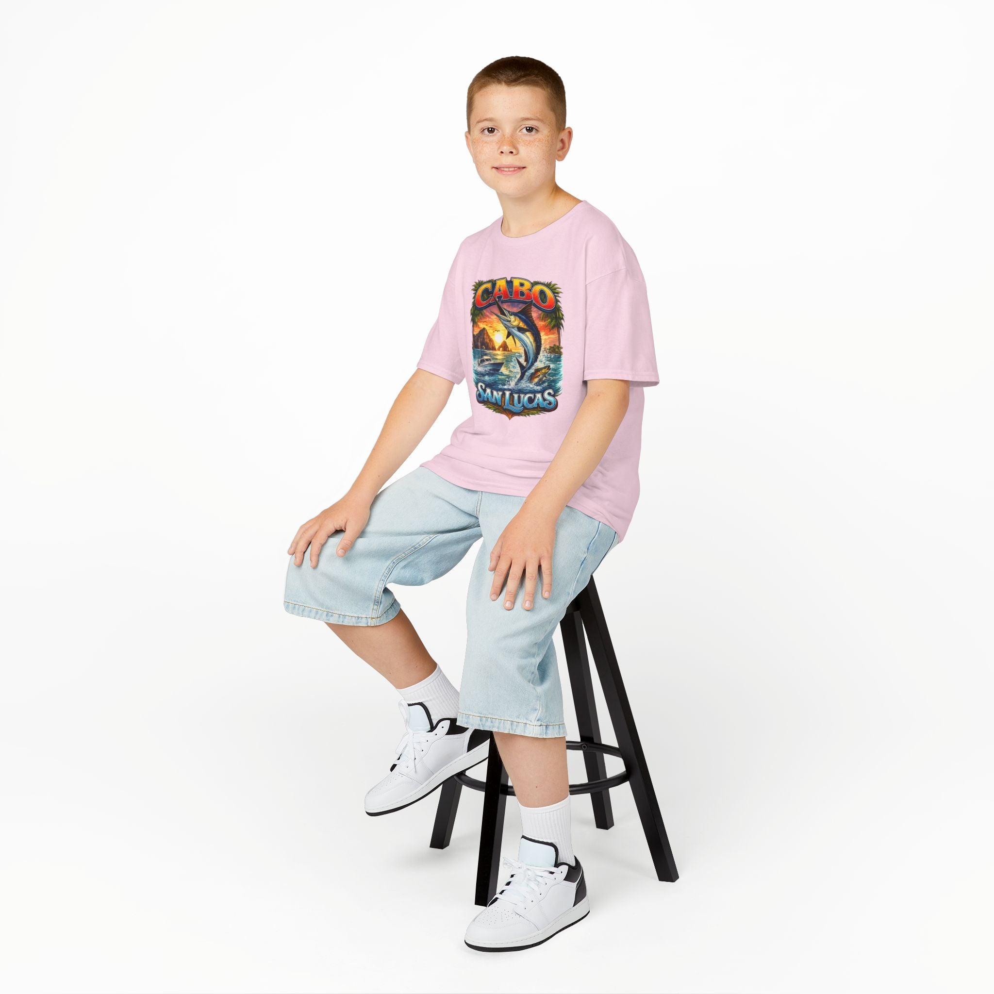 Kids T-Shirt - Cabo San Lucas Marlin Sunset Graphic