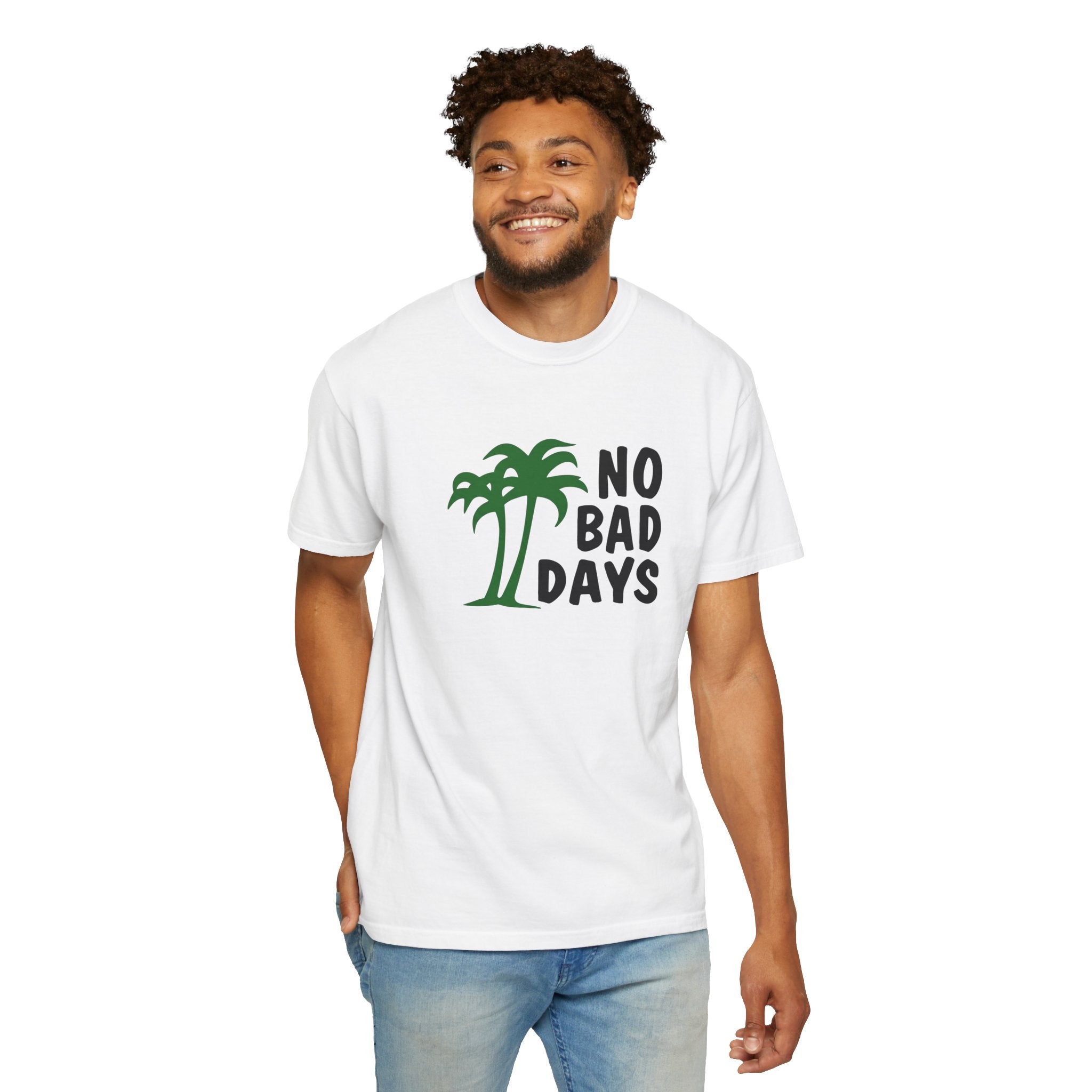 No Bad Days Palm Tree T-Shirt — Casual Beach Vibe Graphic Tee