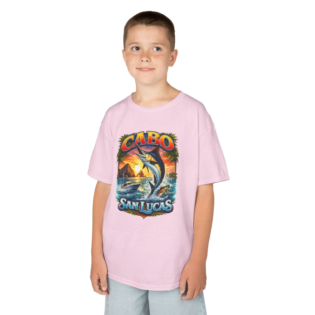 Kids T-Shirt - Cabo San Lucas Marlin Sunset Graphic