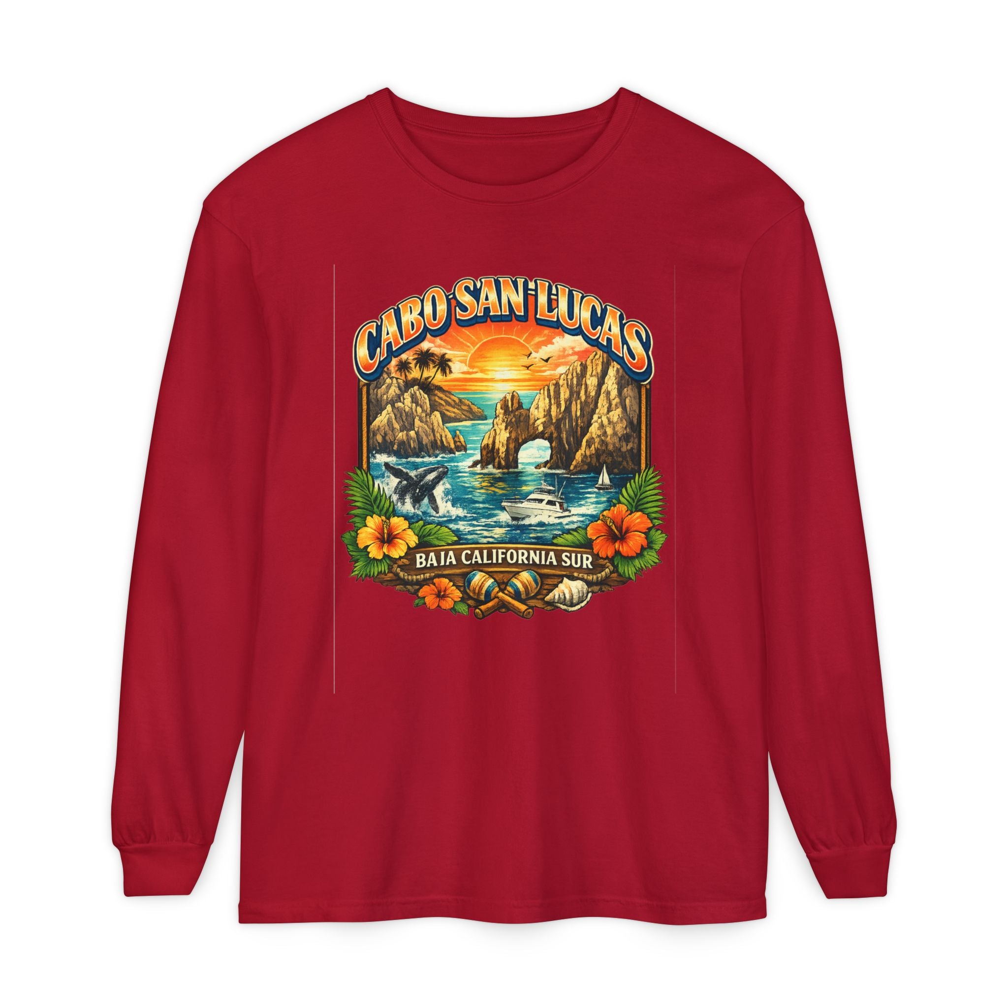 Cabo San Lucas Long Sleeve T-Shirt – Baja California Sun Beach Graphic