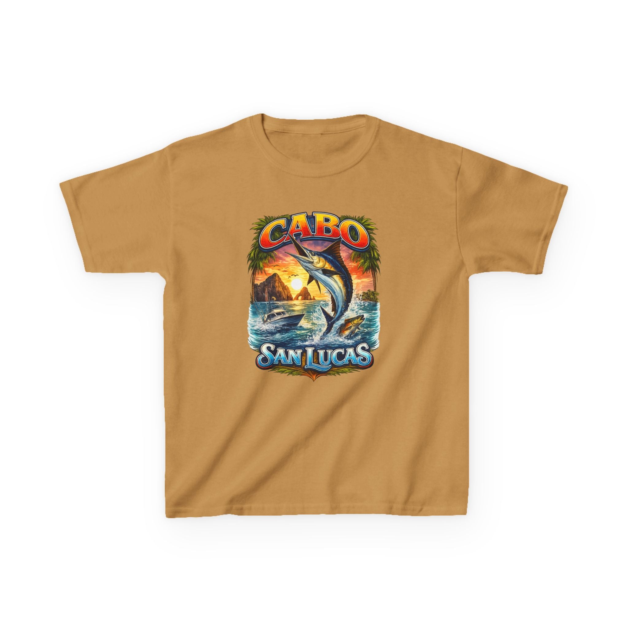 Kids T-Shirt - Cabo San Lucas Marlin Sunset Graphic