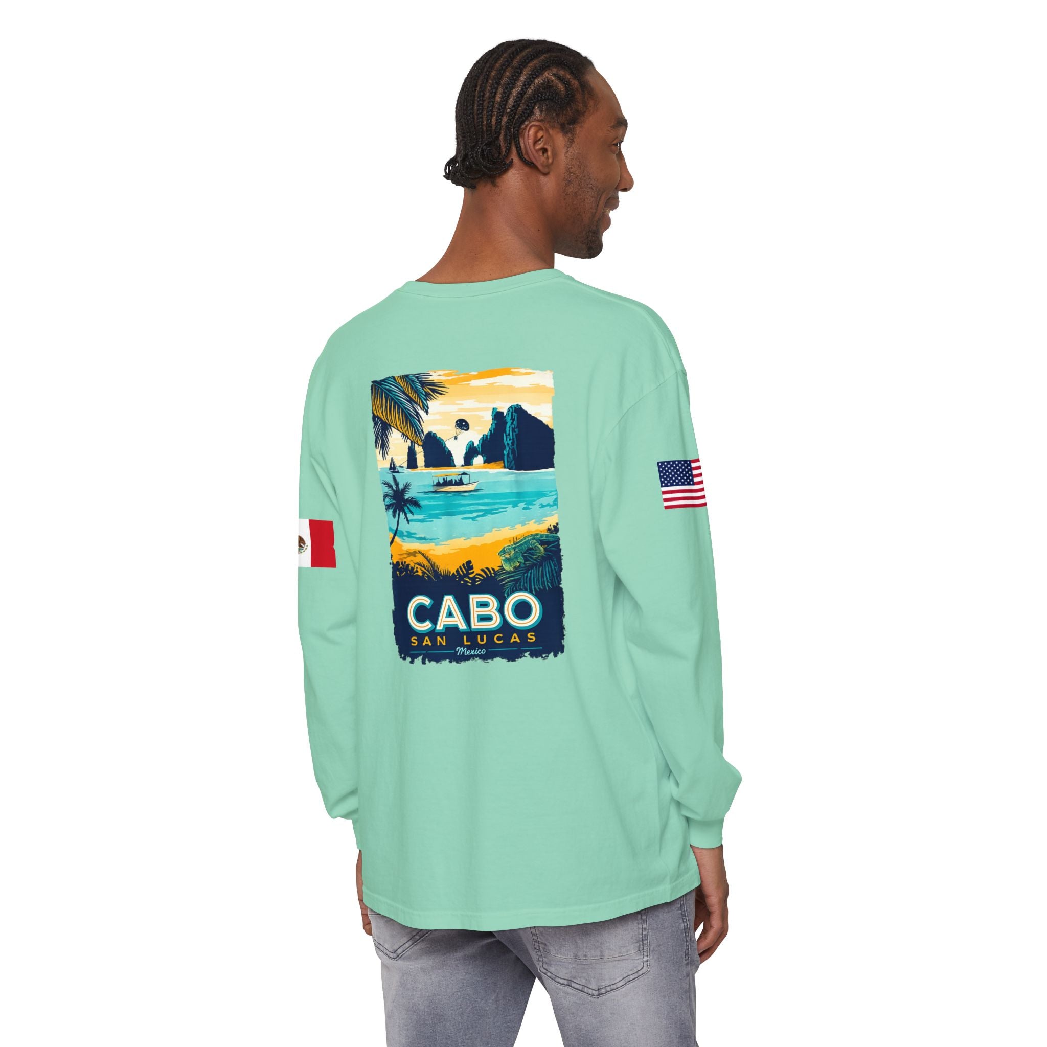 Cabo San Lucas Long Sleeve Tee — Vintage Beach Graphic