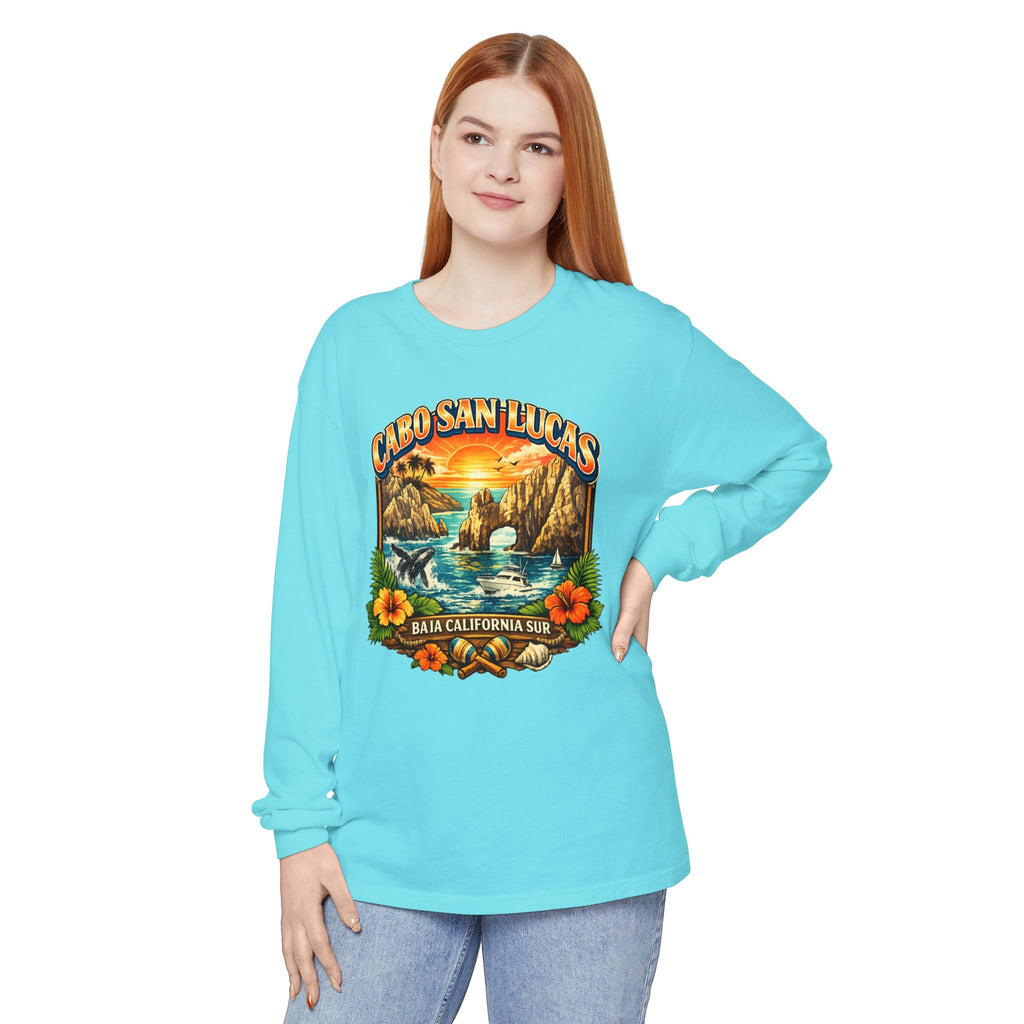 Cabo San Lucas Long Sleeve T-Shirt – Baja California Sun Beach Graphic
