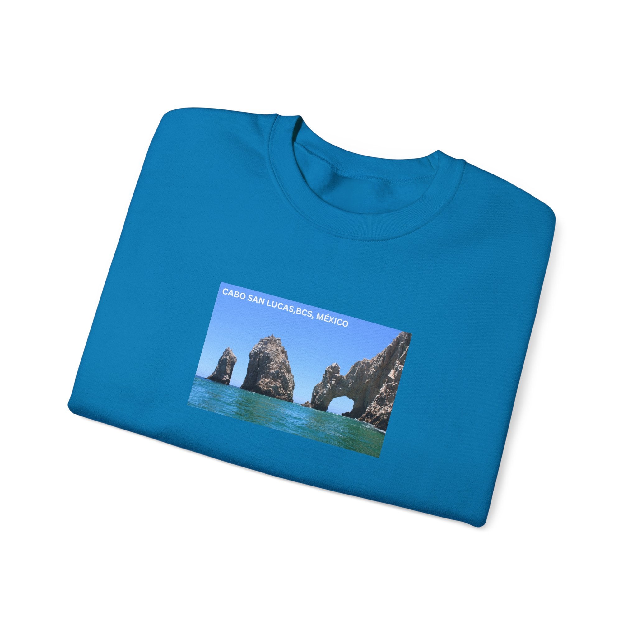 Cabo San Lucas Arch Crewneck Sweatshirt — Mexican Beach Photo Pullover