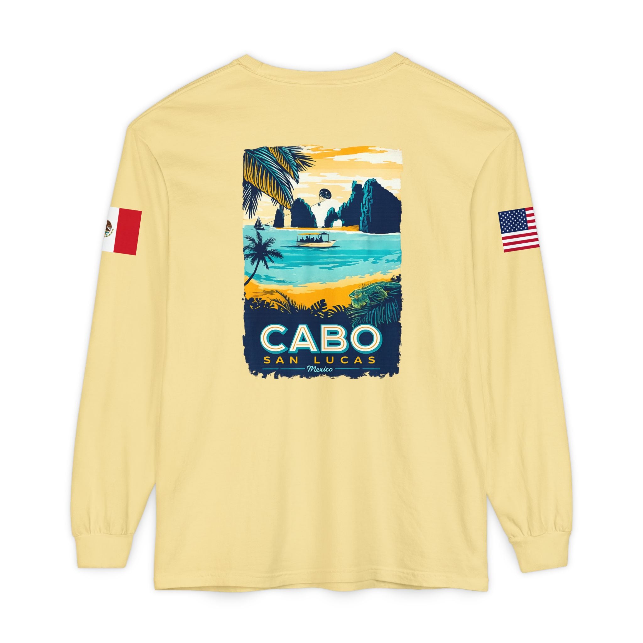 Cabo San Lucas Long Sleeve Tee — Vintage Beach Graphic