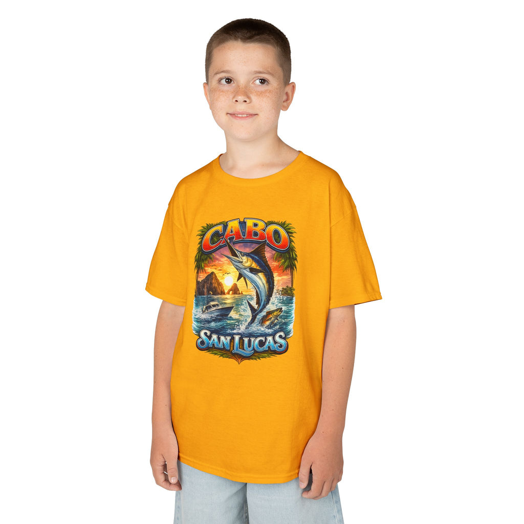 Kids T-Shirt - Cabo San Lucas Marlin Sunset Graphic
