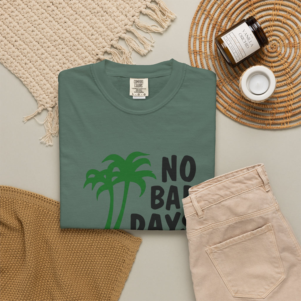 No Bad Days Palm Tree T-Shirt — Casual Beach Vibe Graphic Tee