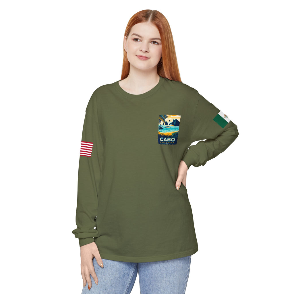 Cabo San Lucas Long Sleeve Tee — Vintage Beach Graphic