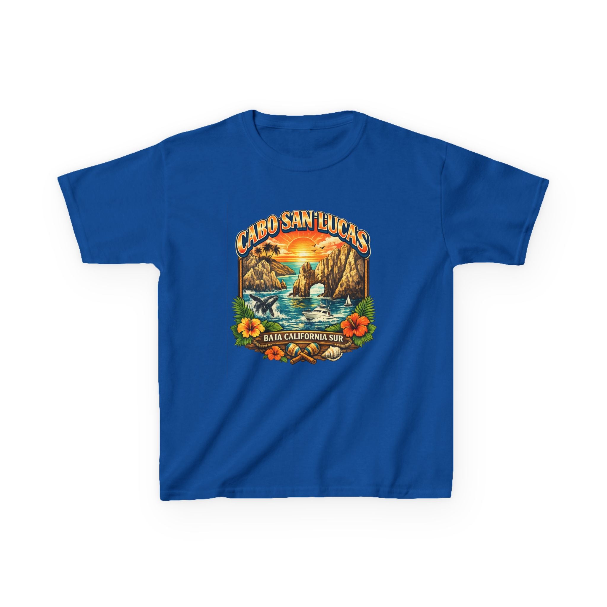 Kids Tee — "Cabo San Lucas" Sunset Tropical Beach Graphic