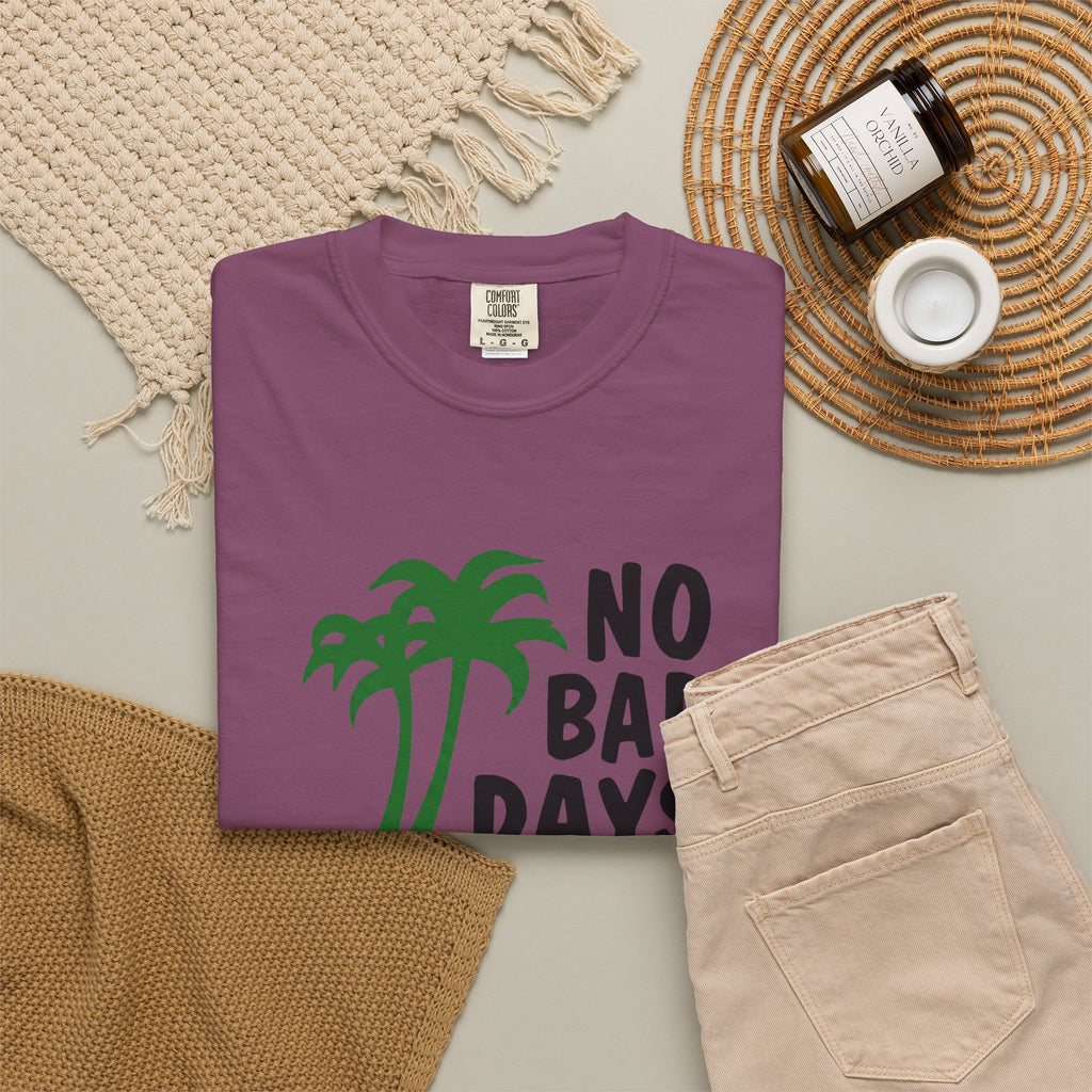 No Bad Days Palm Tree T-Shirt — Casual Beach Vibe Graphic Tee