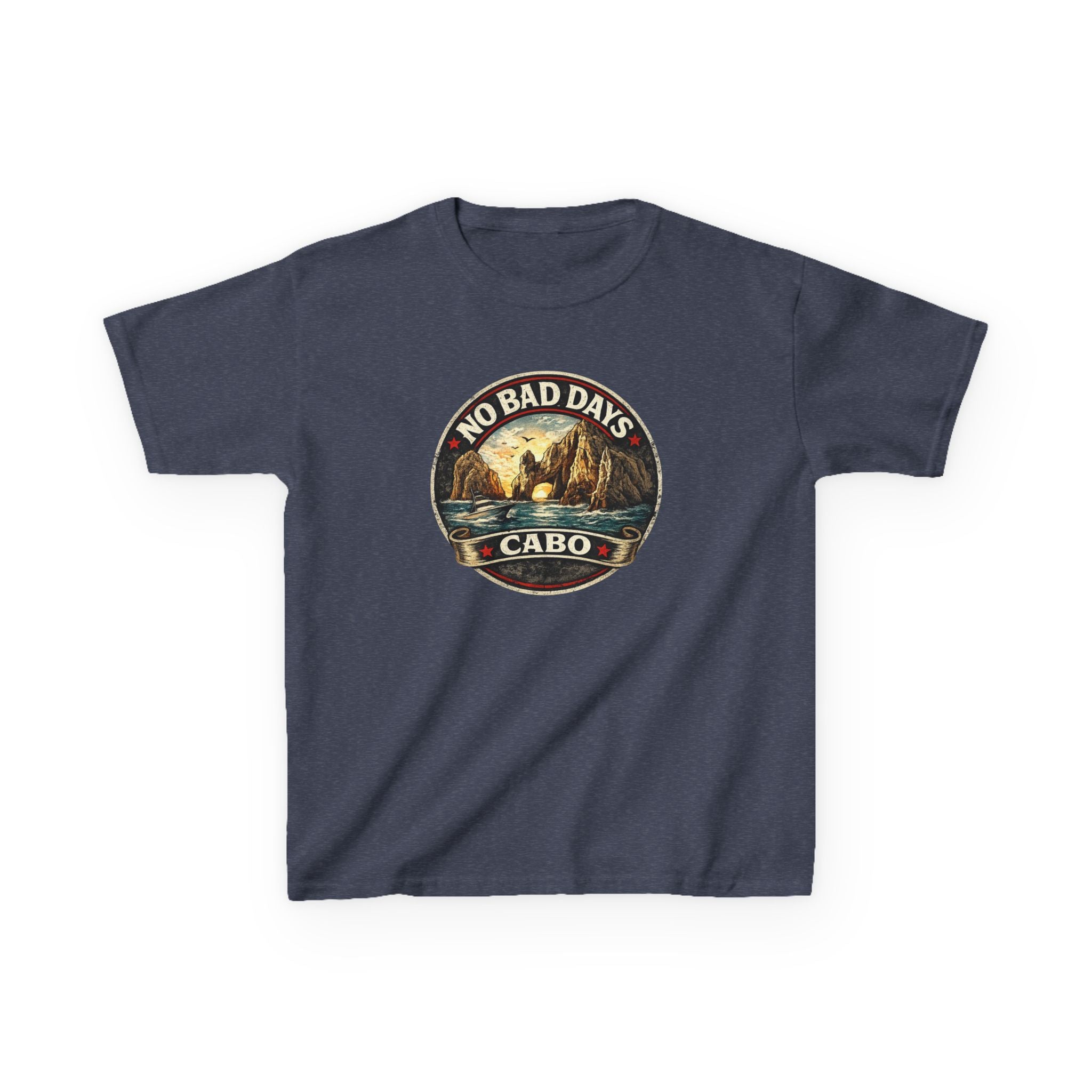 Kids Tee — 'No Bad Days' Cabo Surf Vintage Graphic
