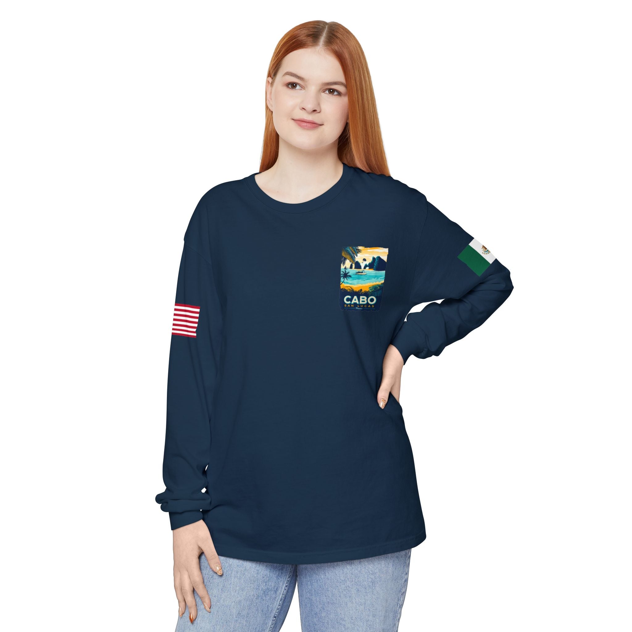 Cabo San Lucas Long Sleeve Tee — Vintage Beach Graphic