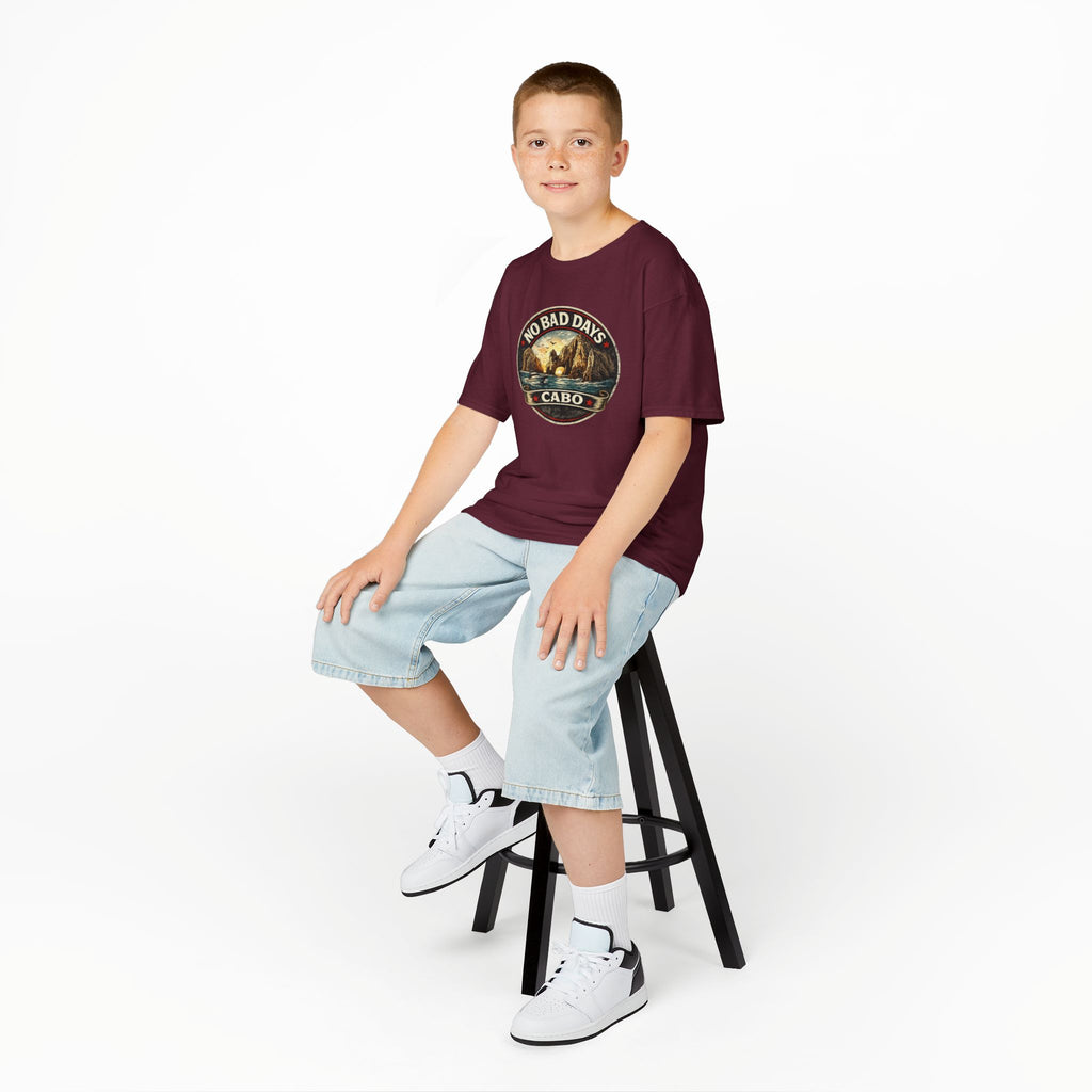 Kids Tee — 'No Bad Days' Cabo Surf Vintage Graphic