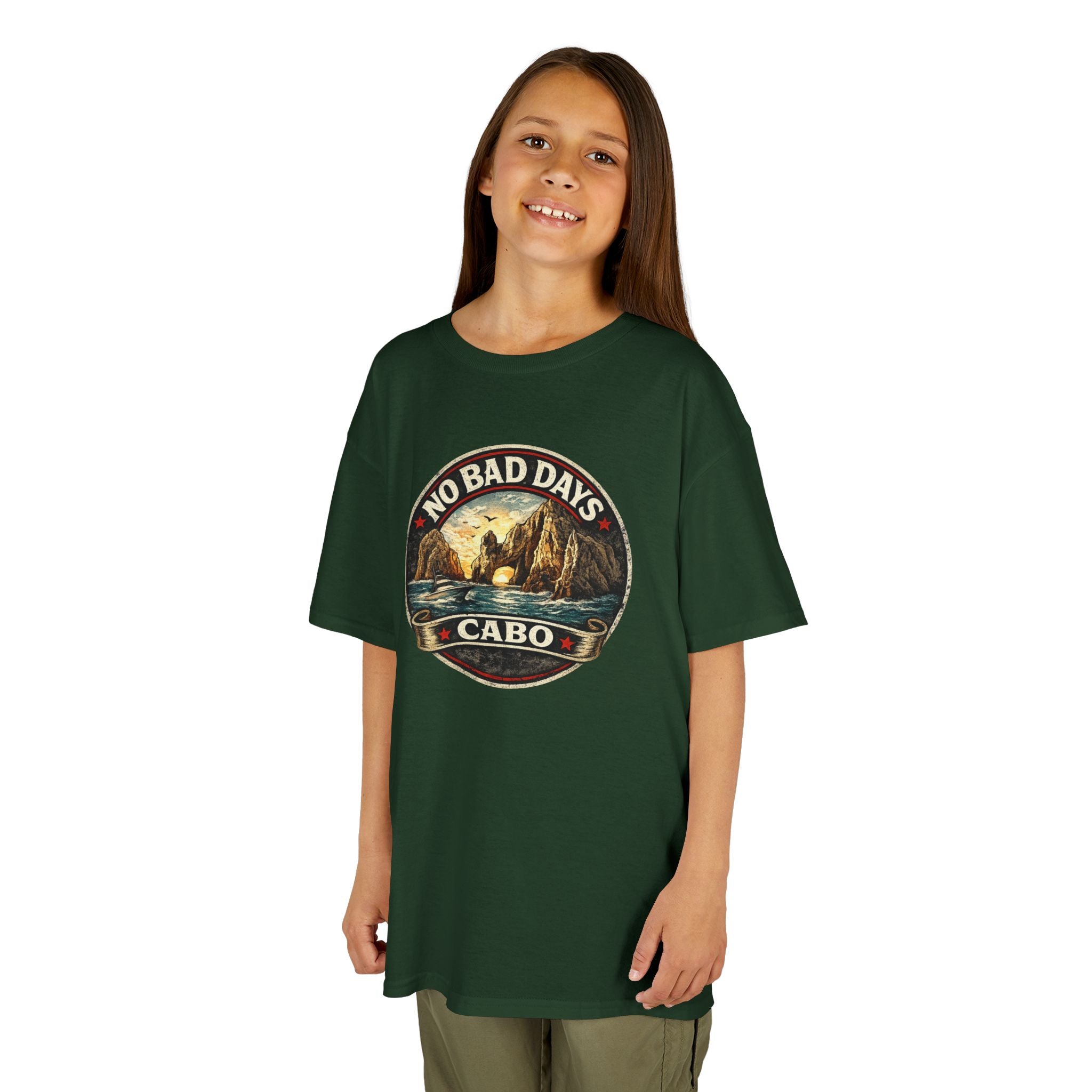 Kids Tee — 'No Bad Days' Cabo Surf Vintage Graphic