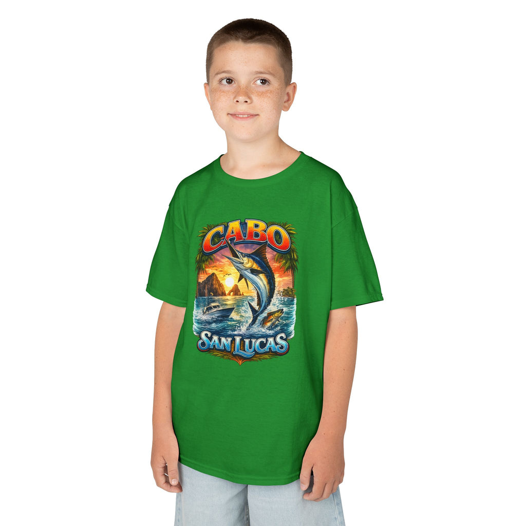 Kids T-Shirt - Cabo San Lucas Marlin Sunset Graphic