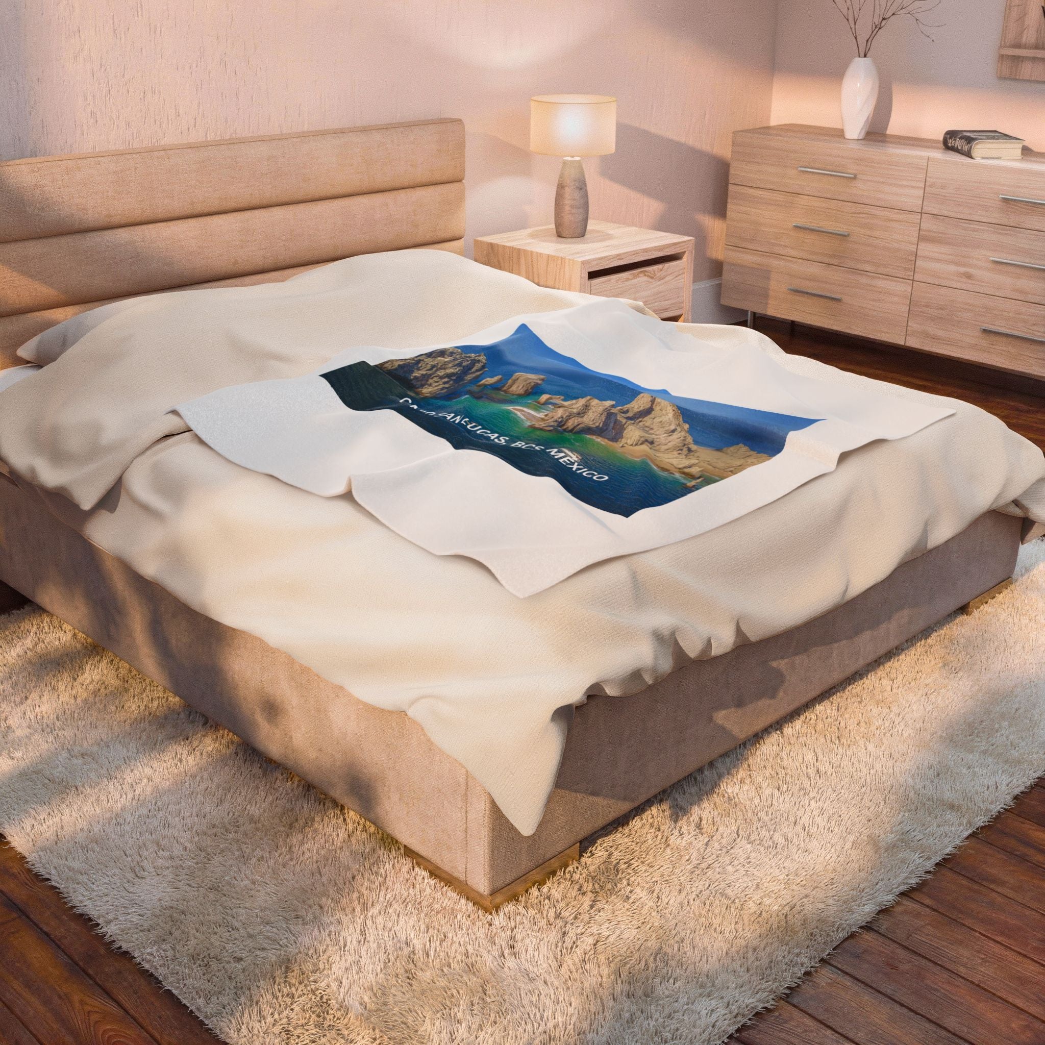 Velveteen Plush Blanket of Cabo San Lucas Arch