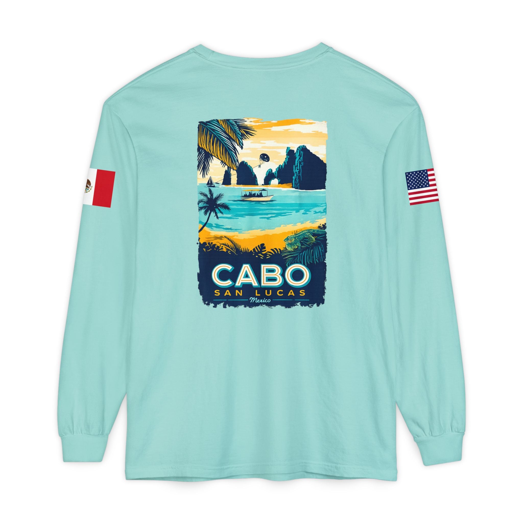 Cabo San Lucas Long Sleeve Tee — Vintage Beach Graphic