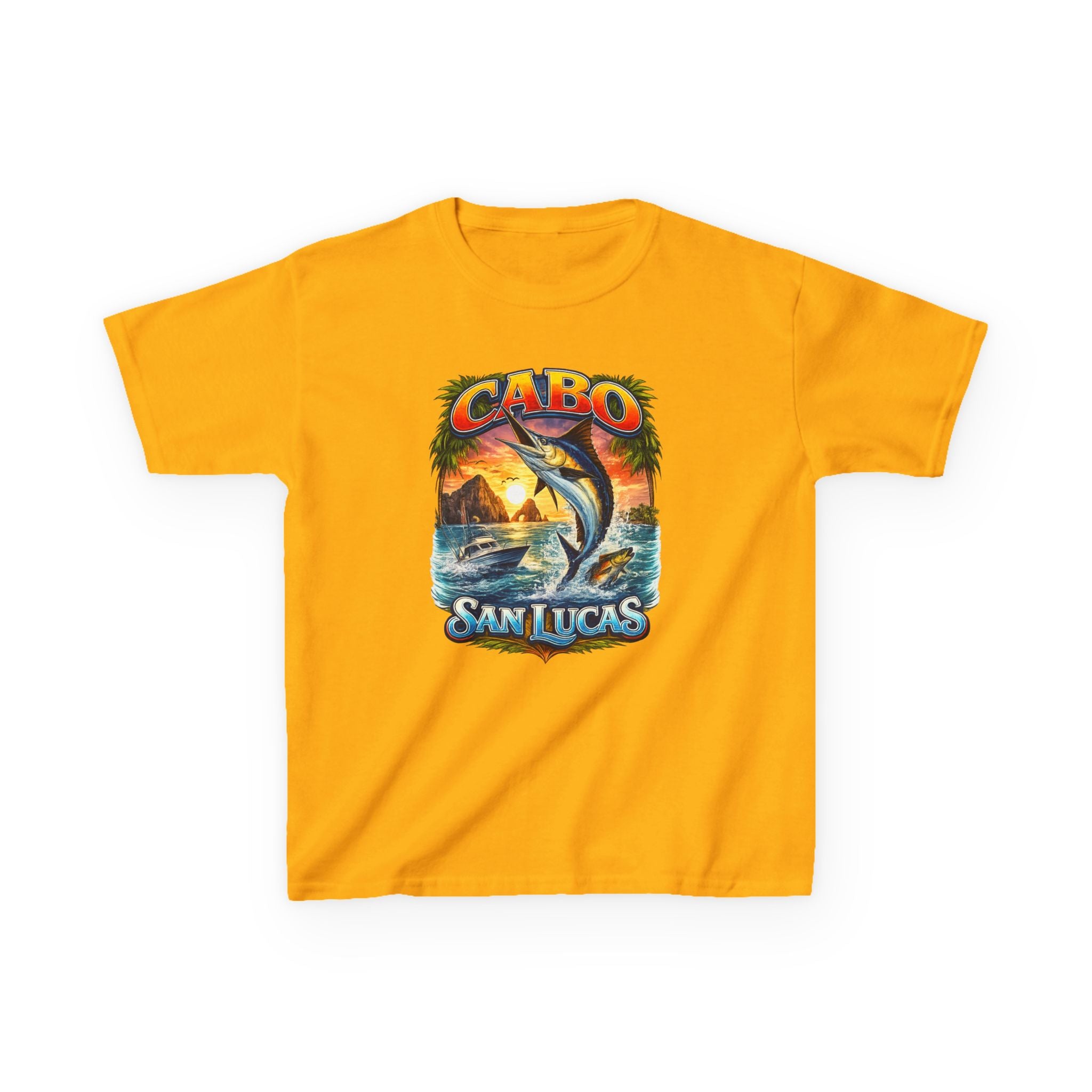 Kids T-Shirt - Cabo San Lucas Marlin Sunset Graphic