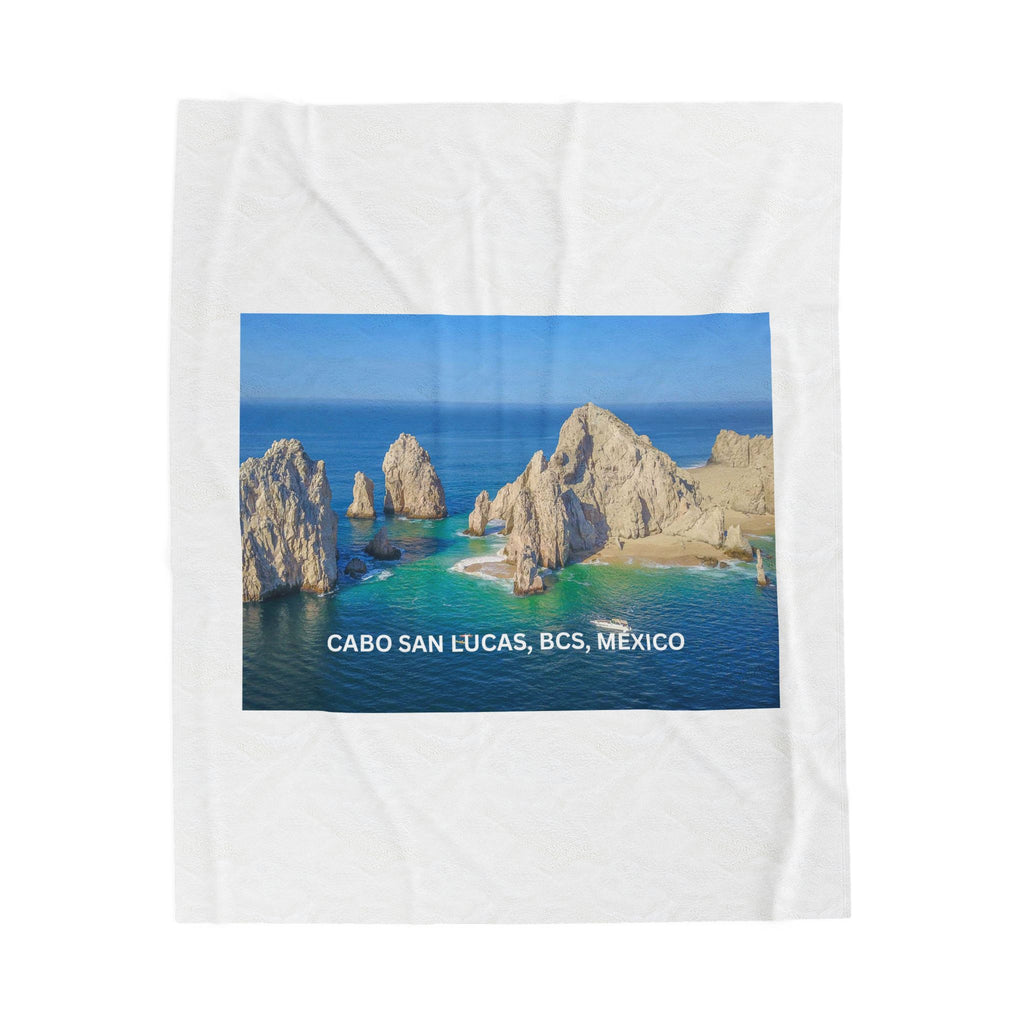 Velveteen Plush Blanket of Cabo San Lucas Arch