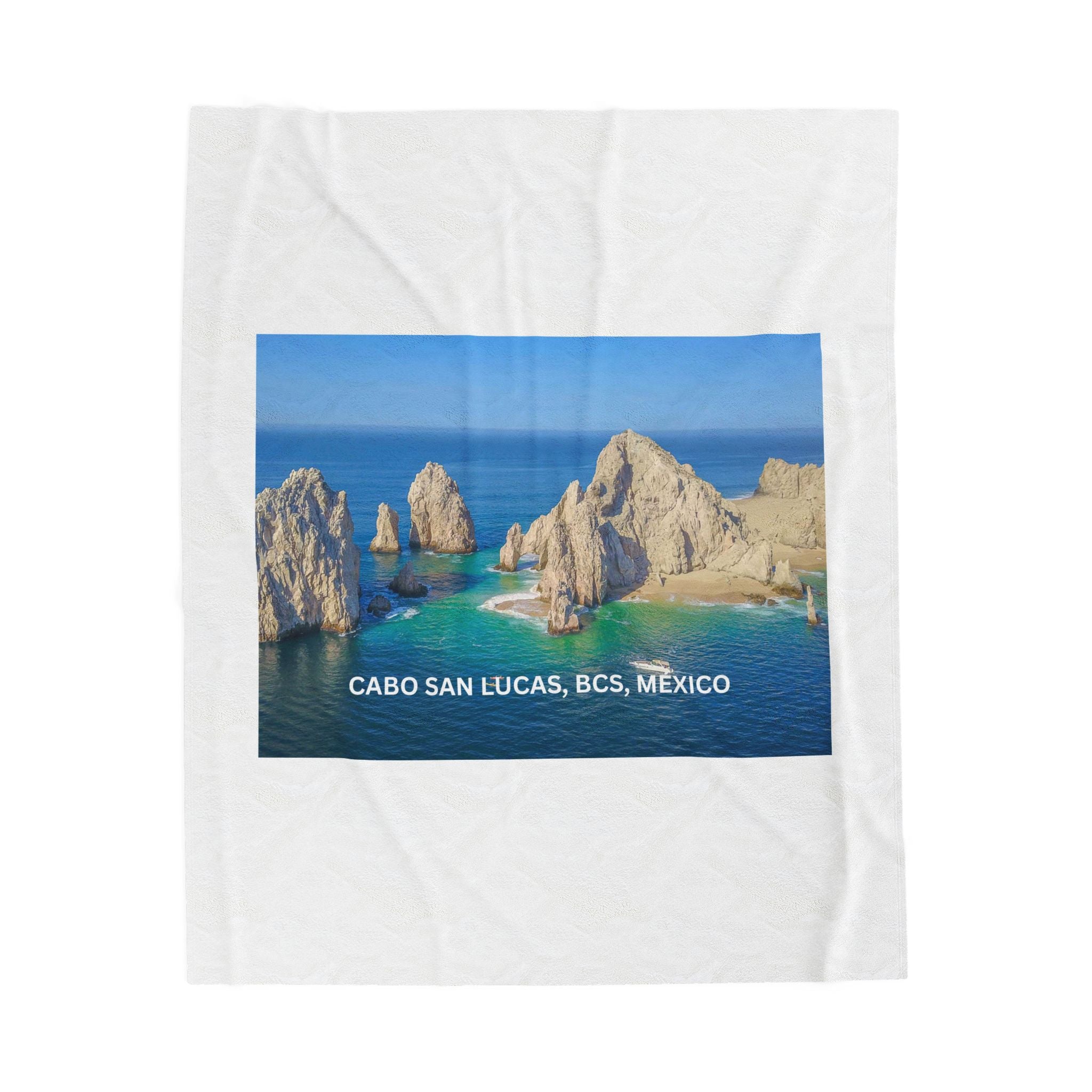 Velveteen Plush Blanket of Cabo San Lucas Arch
