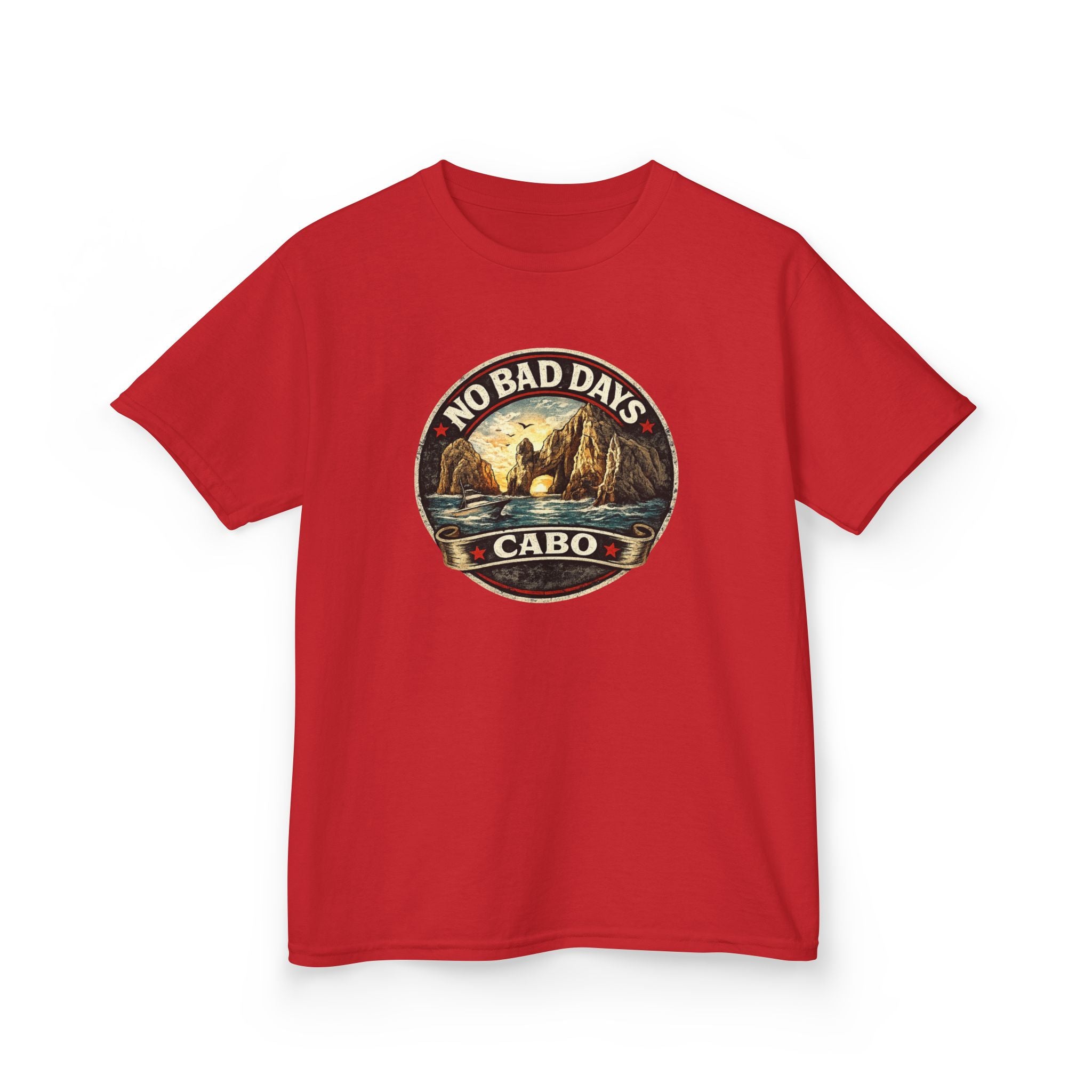 Kids Tee — 'No Bad Days' Cabo Surf Vintage Graphic