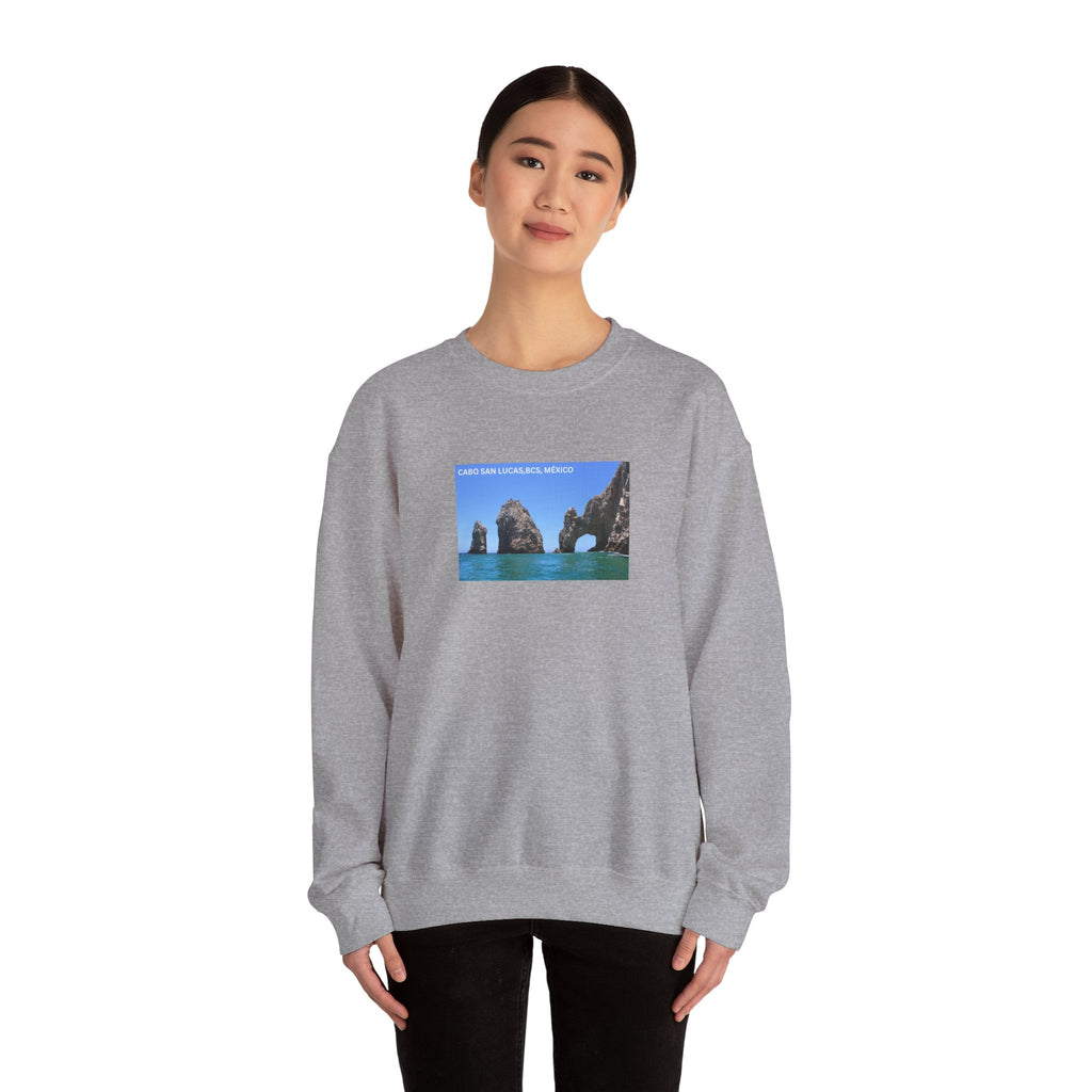 Cabo San Lucas Arch Crewneck Sweatshirt — Mexican Beach Photo Pullover