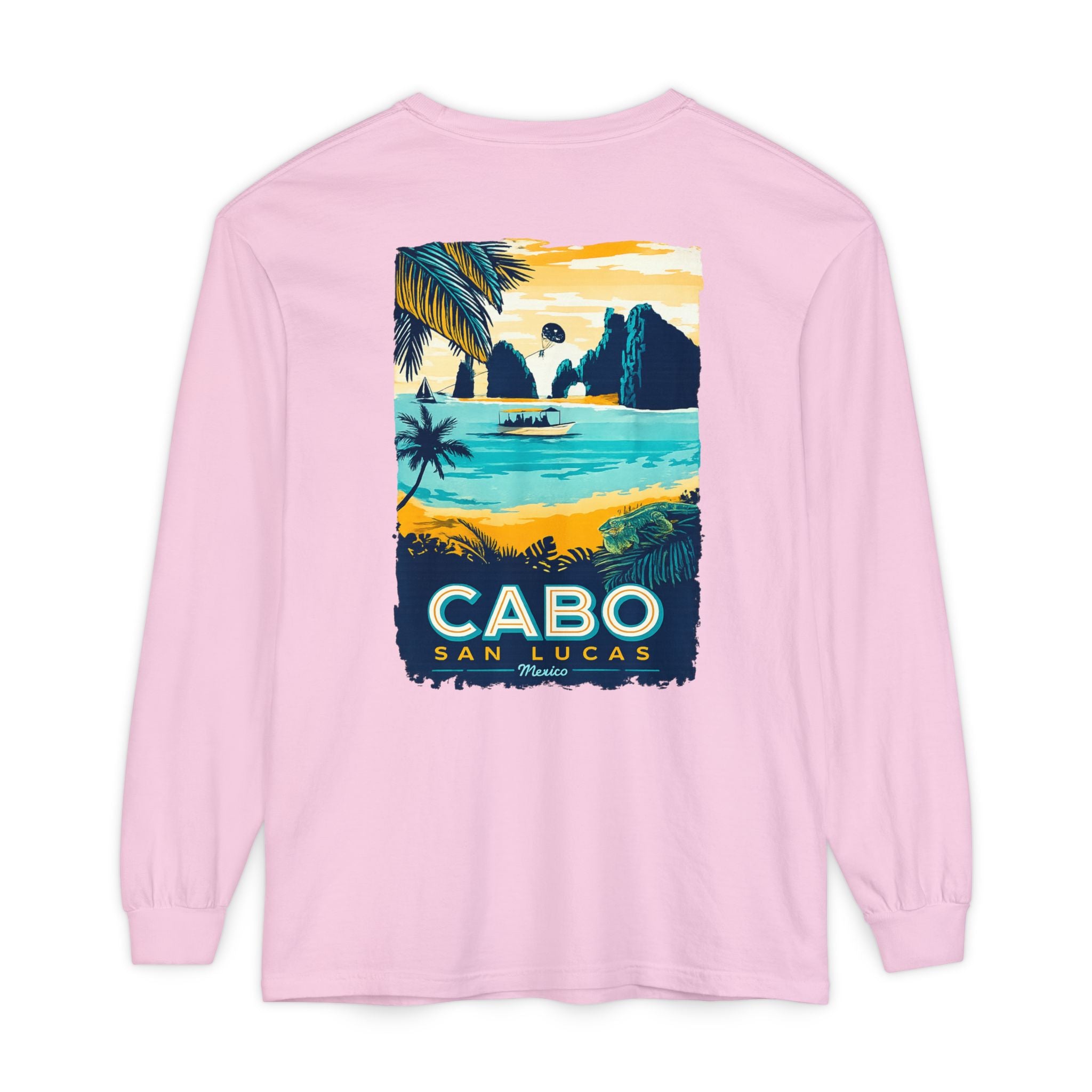 Cabo San Lucas Long Sleeve Tee — Vintage Beach Graphic