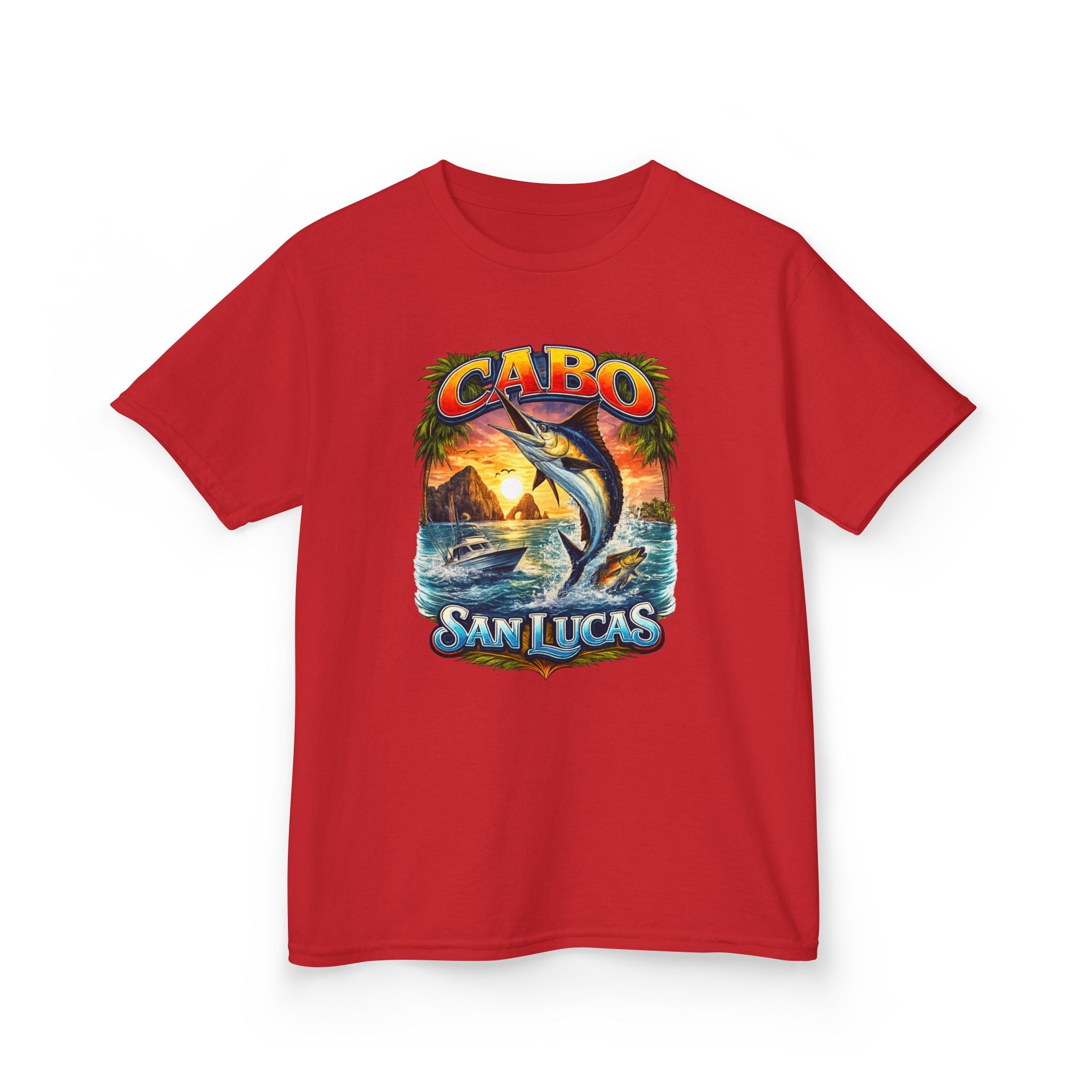 Kids T-Shirt - Cabo San Lucas Marlin Sunset Graphic