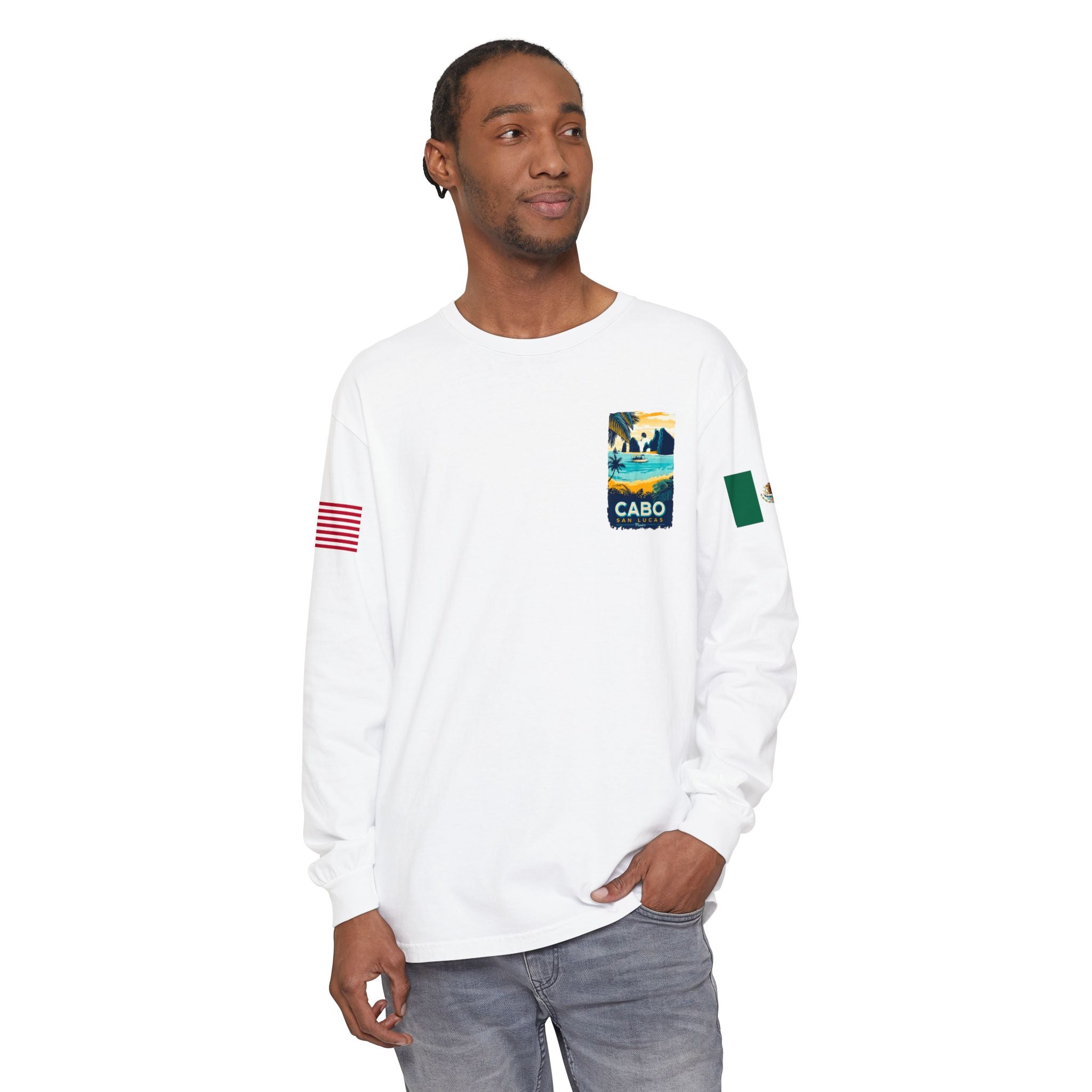 Cabo San Lucas Long Sleeve Tee — Vintage Beach Graphic
