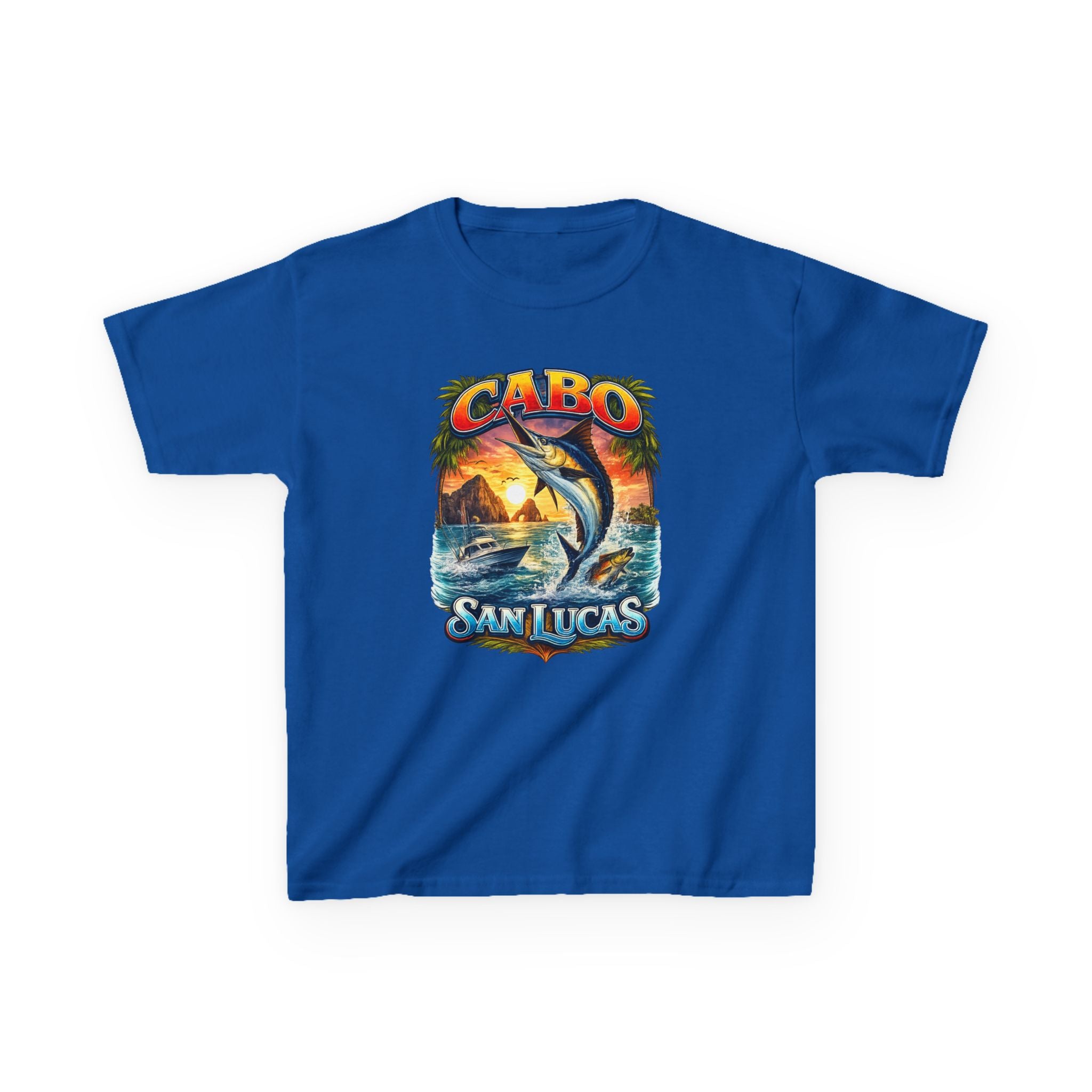 Kids T-Shirt - Cabo San Lucas Marlin Sunset Graphic