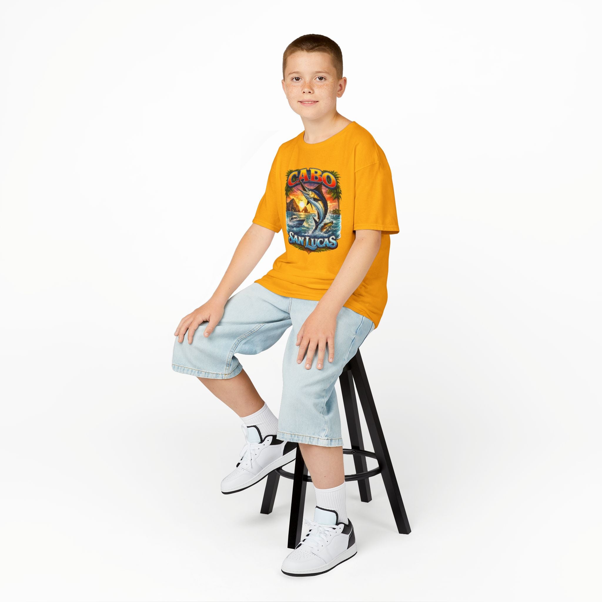 Kids T-Shirt - Cabo San Lucas Marlin Sunset Graphic
