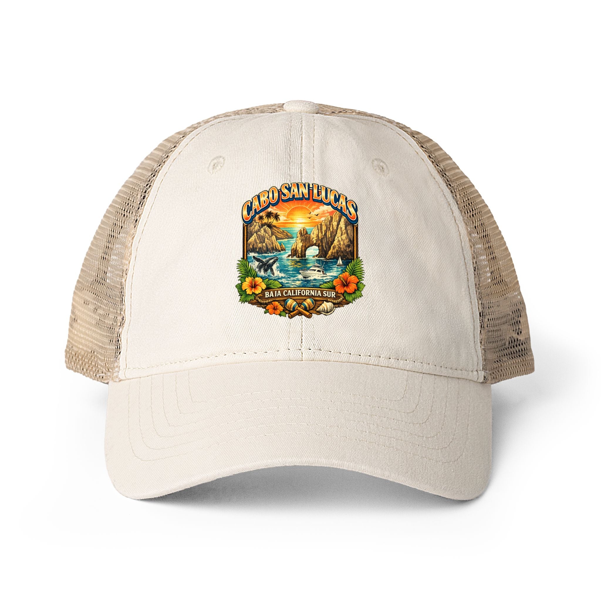 Women's Washed Mesh-Back Cap