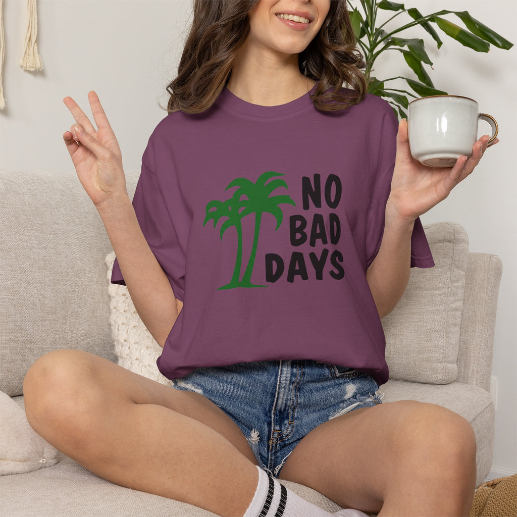 No Bad Days Palm Tree T-Shirt — Casual Beach Vibe Graphic Tee