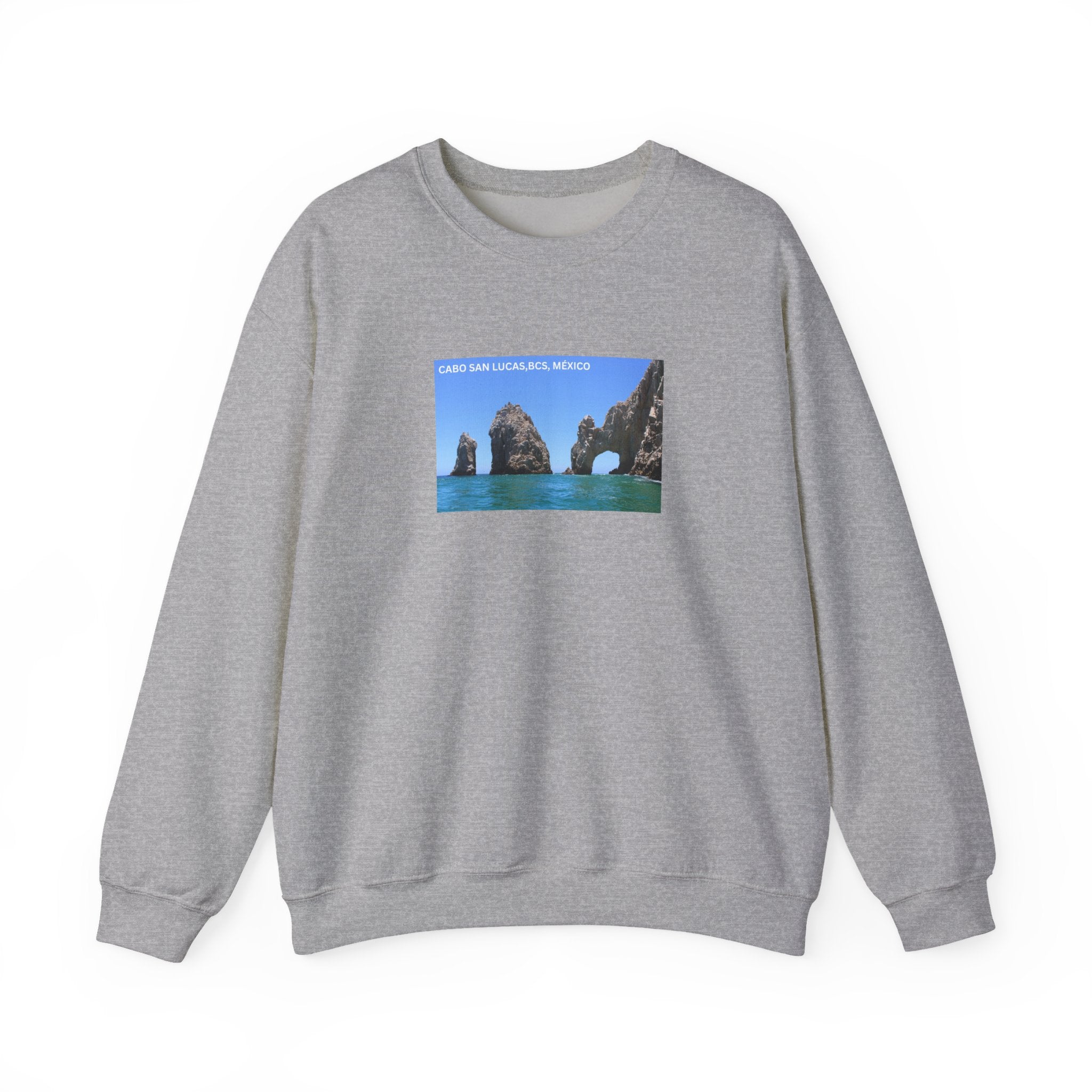 Cabo San Lucas Arch Crewneck Sweatshirt — Mexican Beach Photo Pullover