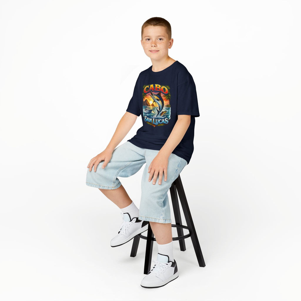 Kids T-Shirt - Cabo San Lucas Marlin Sunset Graphic
