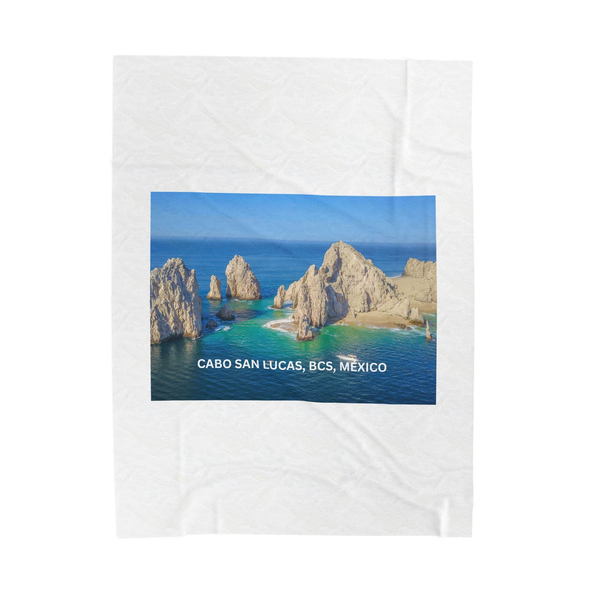 Velveteen Plush Blanket of Cabo San Lucas Arch